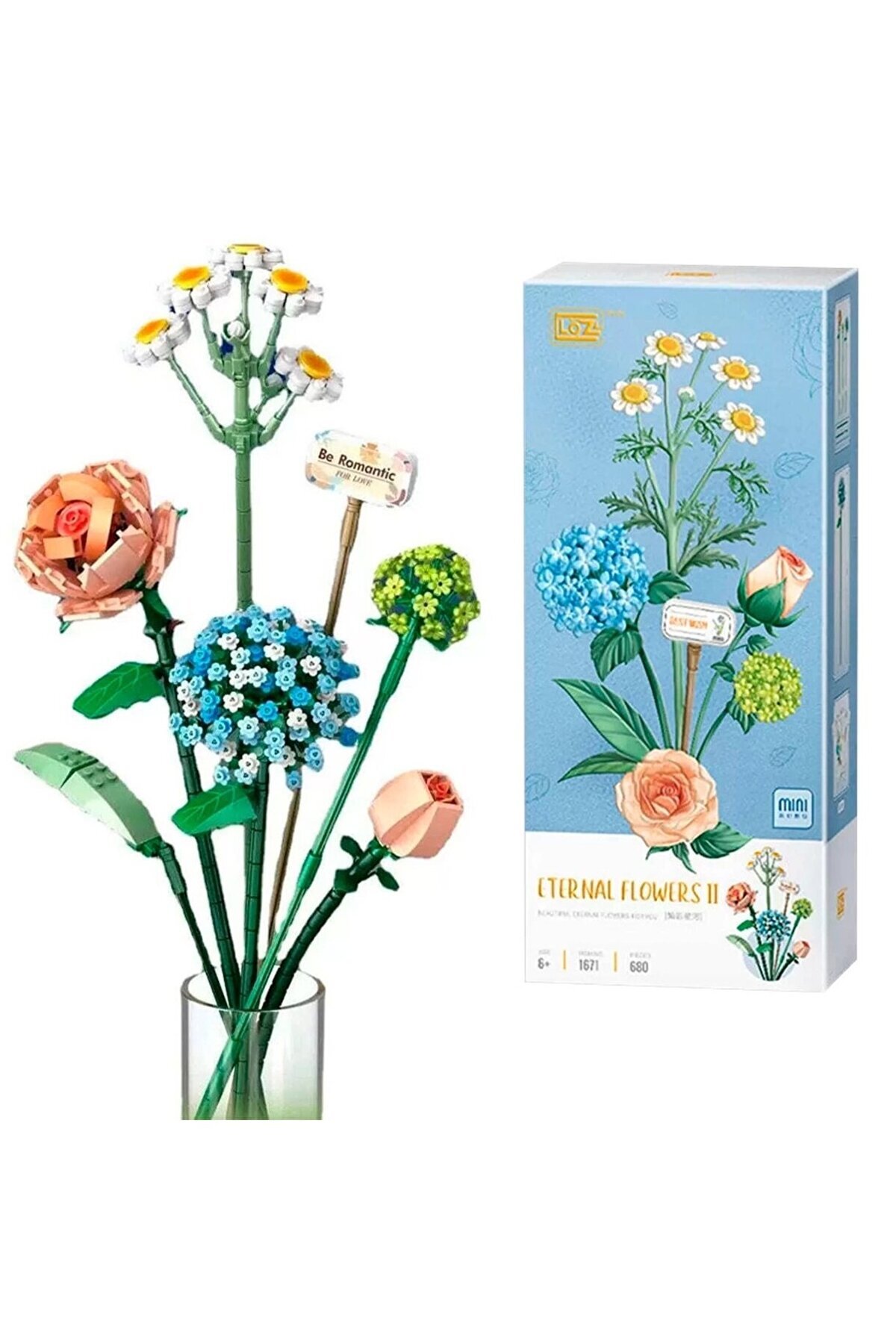 لگو و اسباب بازی های ساخت محور ست بلوک مینی 680 تکه دسته گل – ETERNAL FLOWERS II 1671 از ترکیه Loz