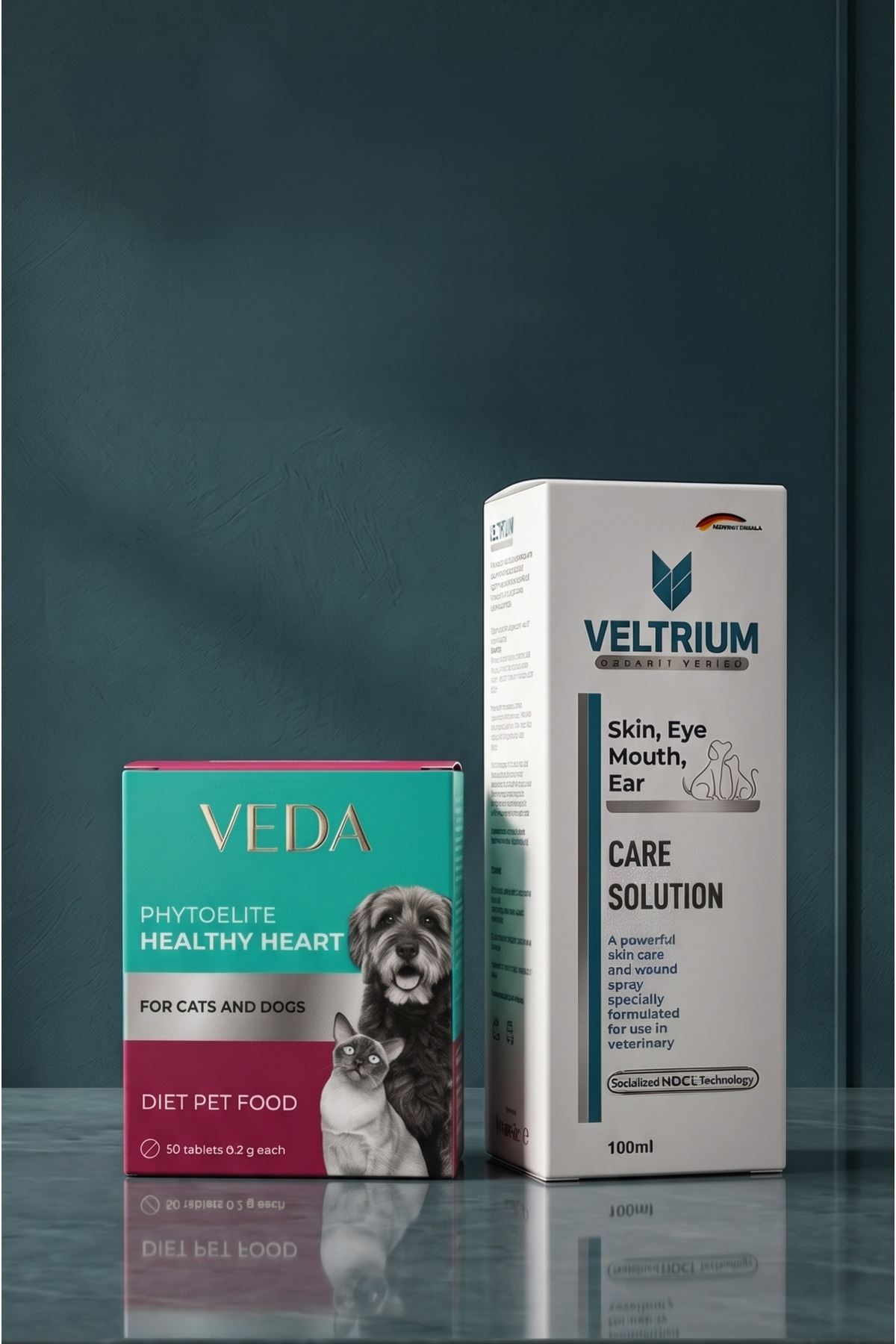 مکمل گیاهی و محلول مراقبتی گربه وداوت Vedavet، Phytoelite Healty Heart و Veltrium
