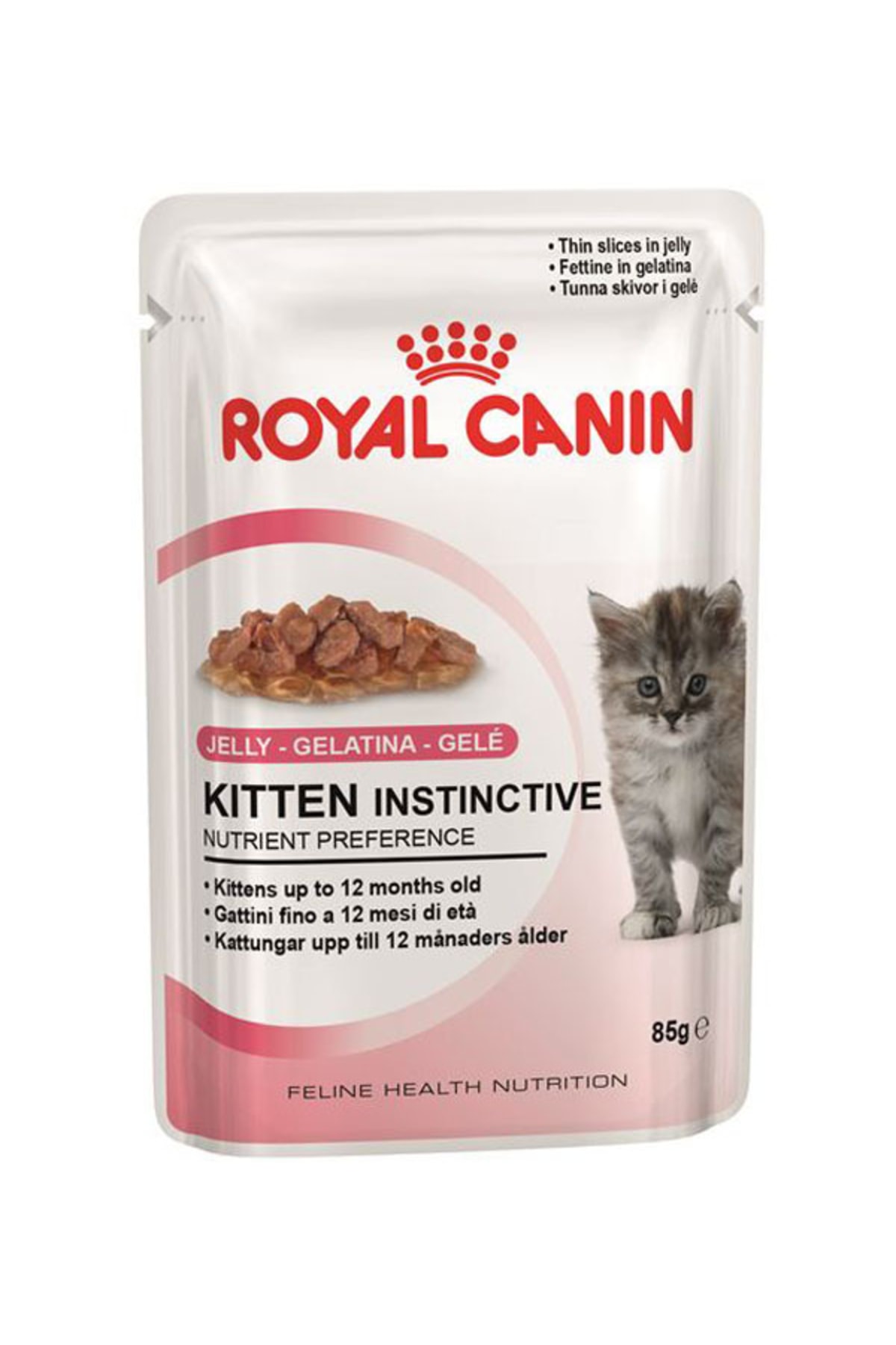 غذای مرطوب ژله‌ای بچه‌گربه رویال کنین Royal Canin، طعم مرغ، ۱۲ عدد ۸۵ گرمی