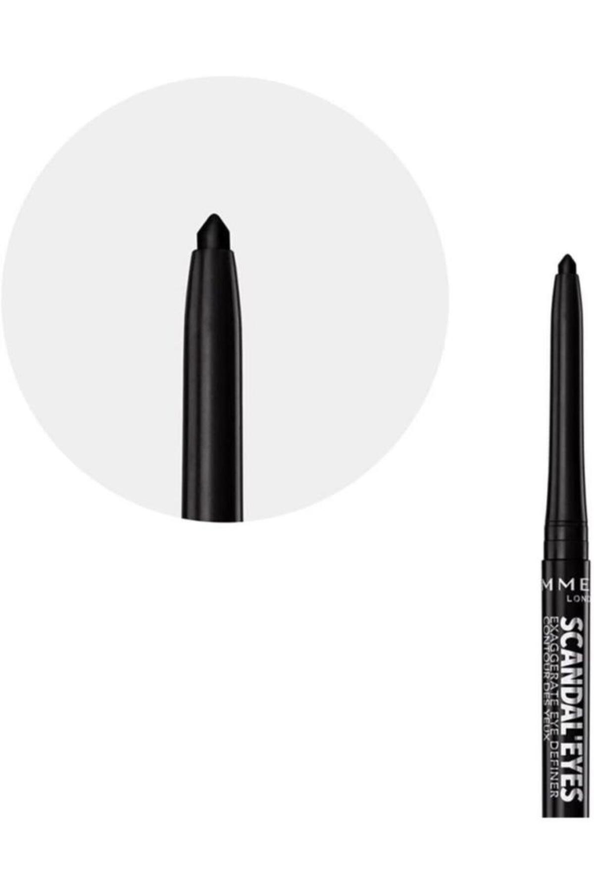 خط چشم ضد آب مدل Scandal'Eyes رنگ مشکی تند ریمل لندن Rimmel London