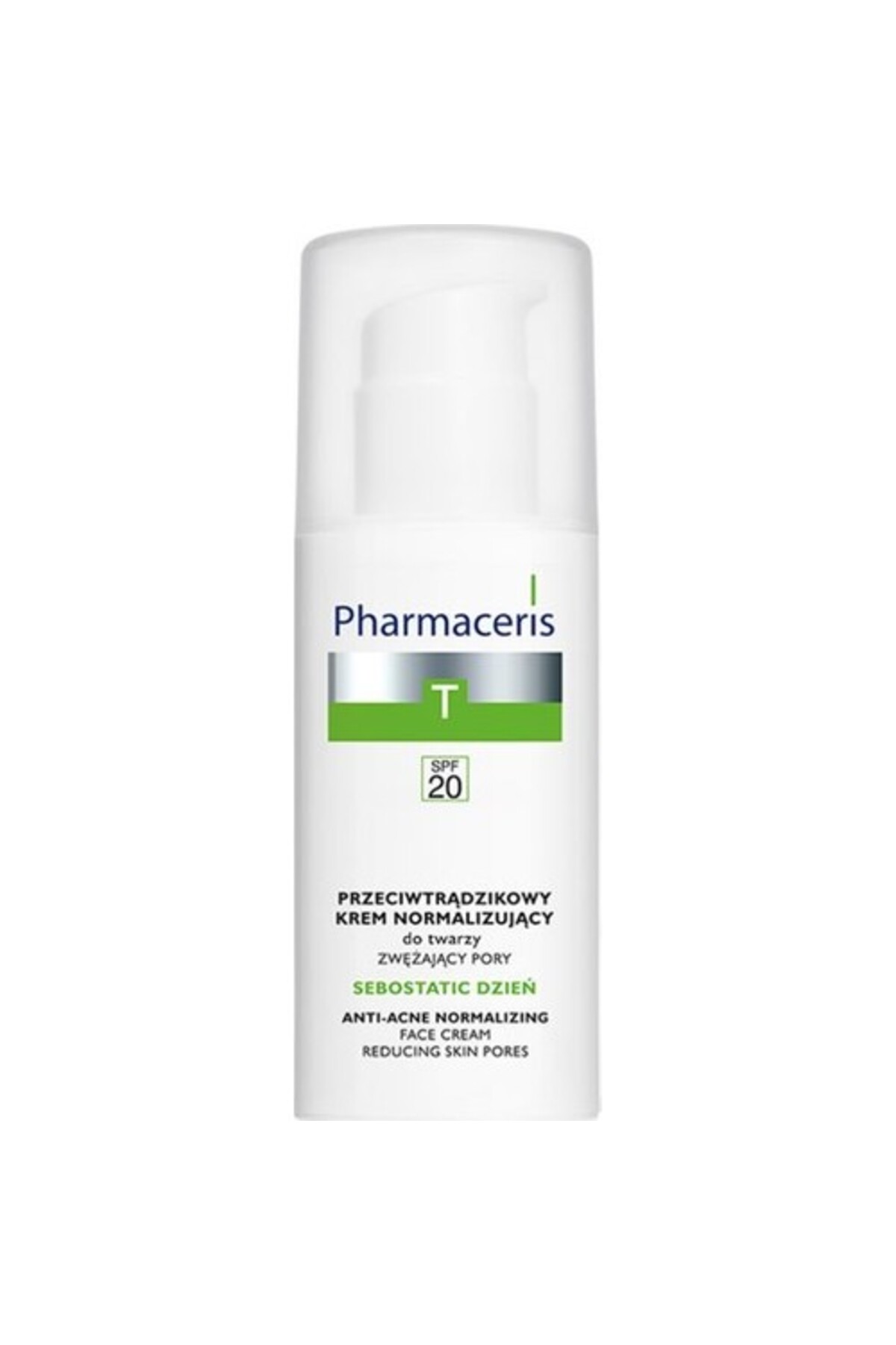 کرم صورت نرمال کننده فارما سریس تی سبوستاتیک ضد آکنه SPF20 50ML داروخانه Pharmaceris