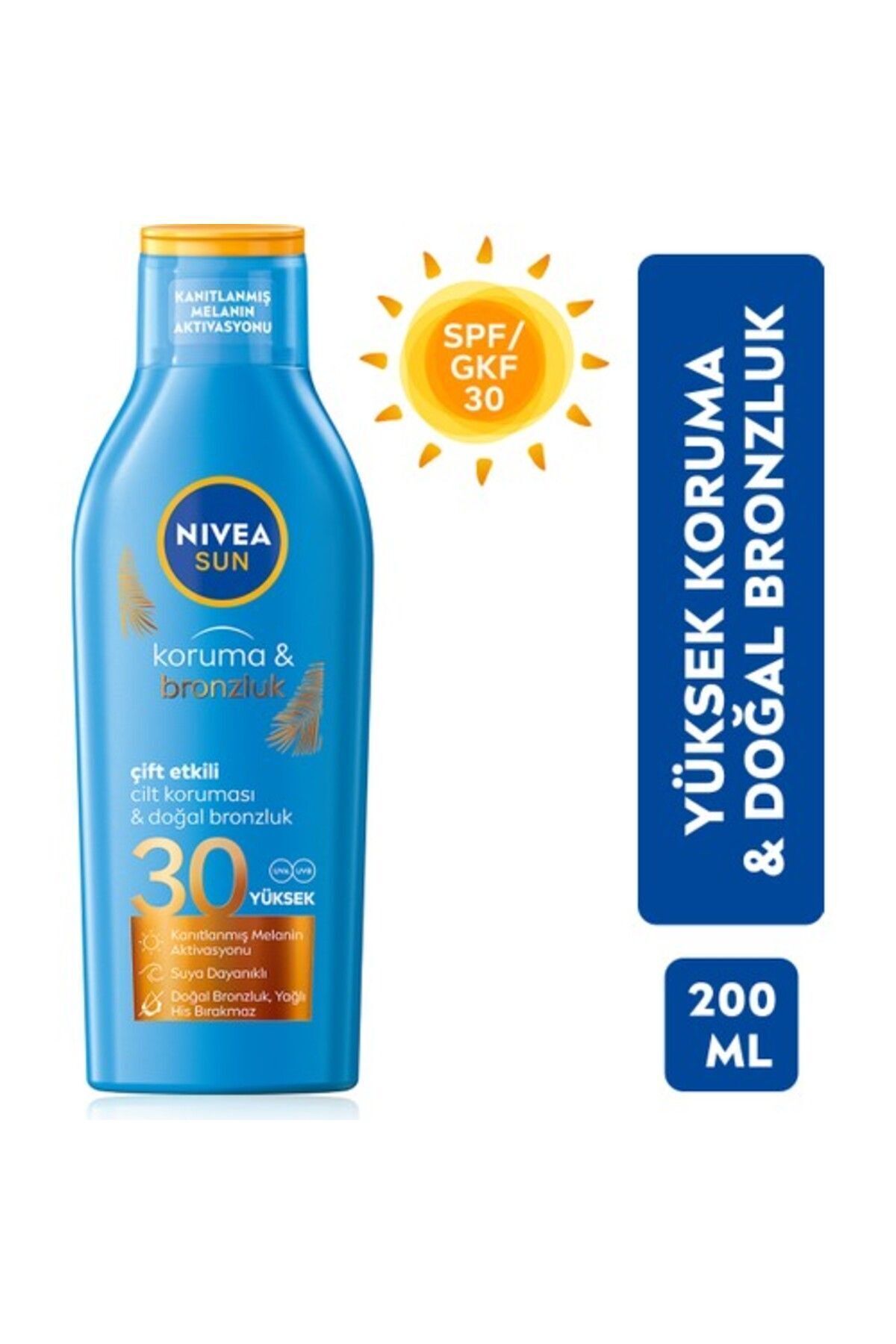 NIVEA لوسیون ضد آفتاب و تقویت‌کننده برنز NIVEA SPF 30 200 میلی‌لیتر