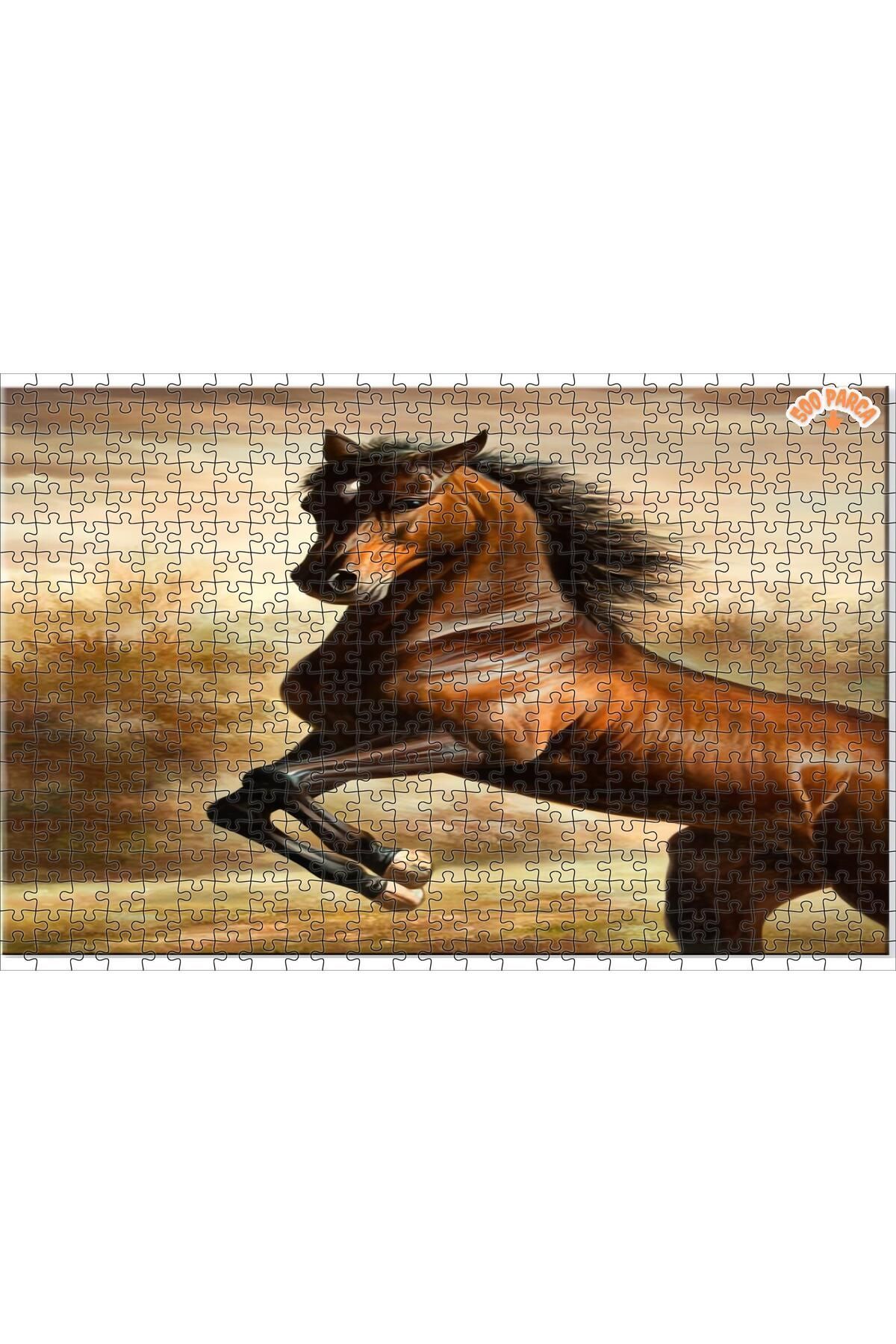 پازل چوبی 150 عددی 30X20 با قاب دوطبقه اسب دوانی رایگان را شکستن زنجیر Teona Ahşap