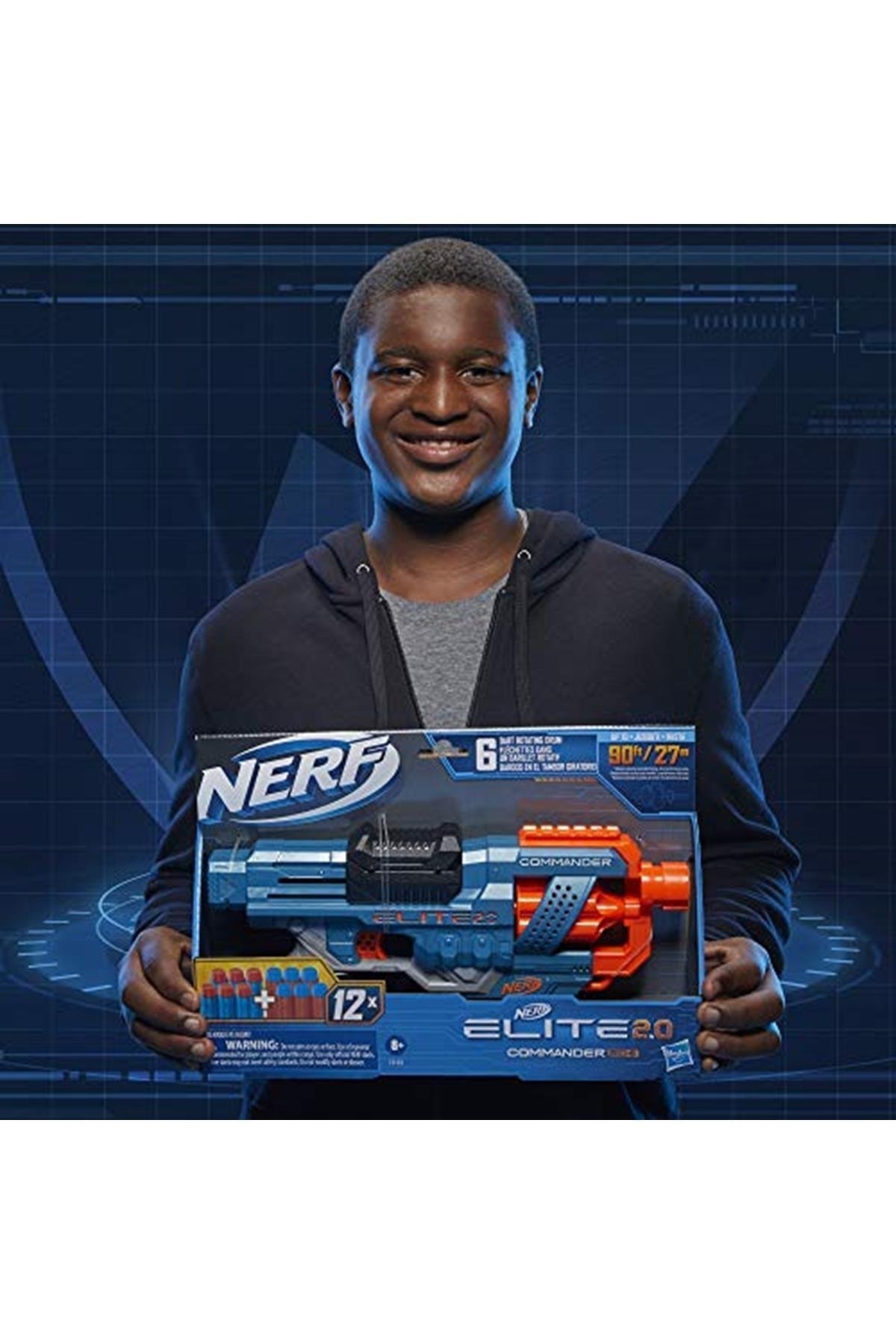 تفنگ های اسباب بازی و آب ELITE 2.0 COMMANDER RD 6 DART GUN نرف اورجینال Nerf