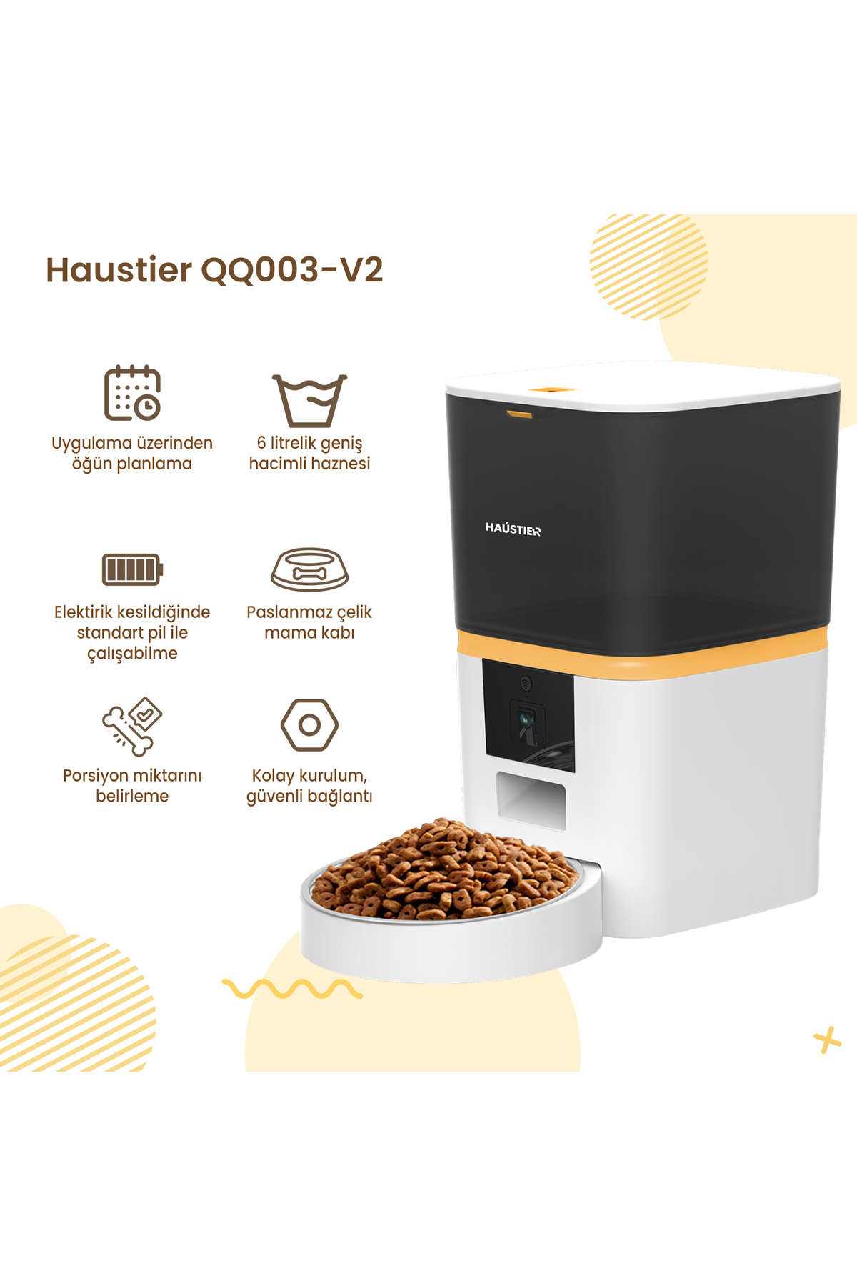 ست سه‌تکه لوازم گربه هاوشتایر Haustier مدل HST-CB001-QQ003-WF007L