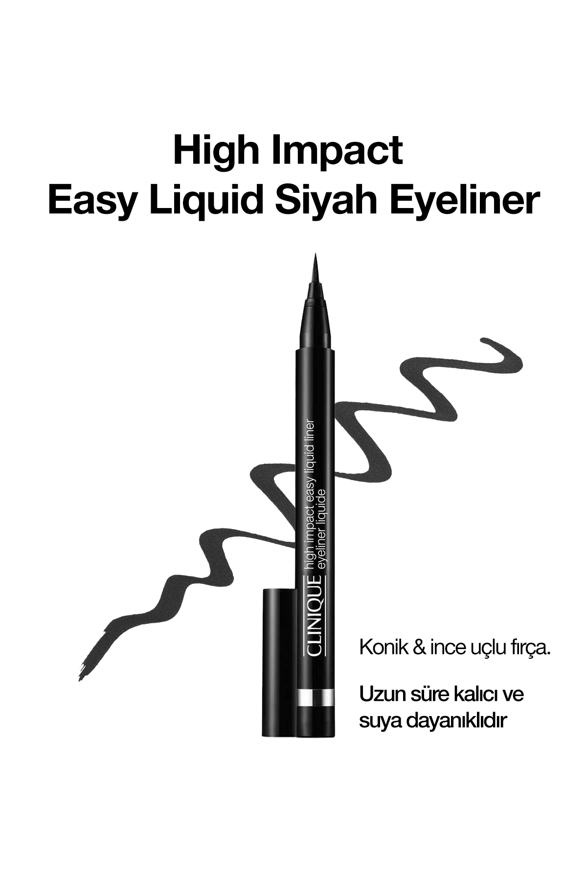 خط چشم مشکی مدل Easy Liquid High Impact رنگ سیاه کلینیک Clinique