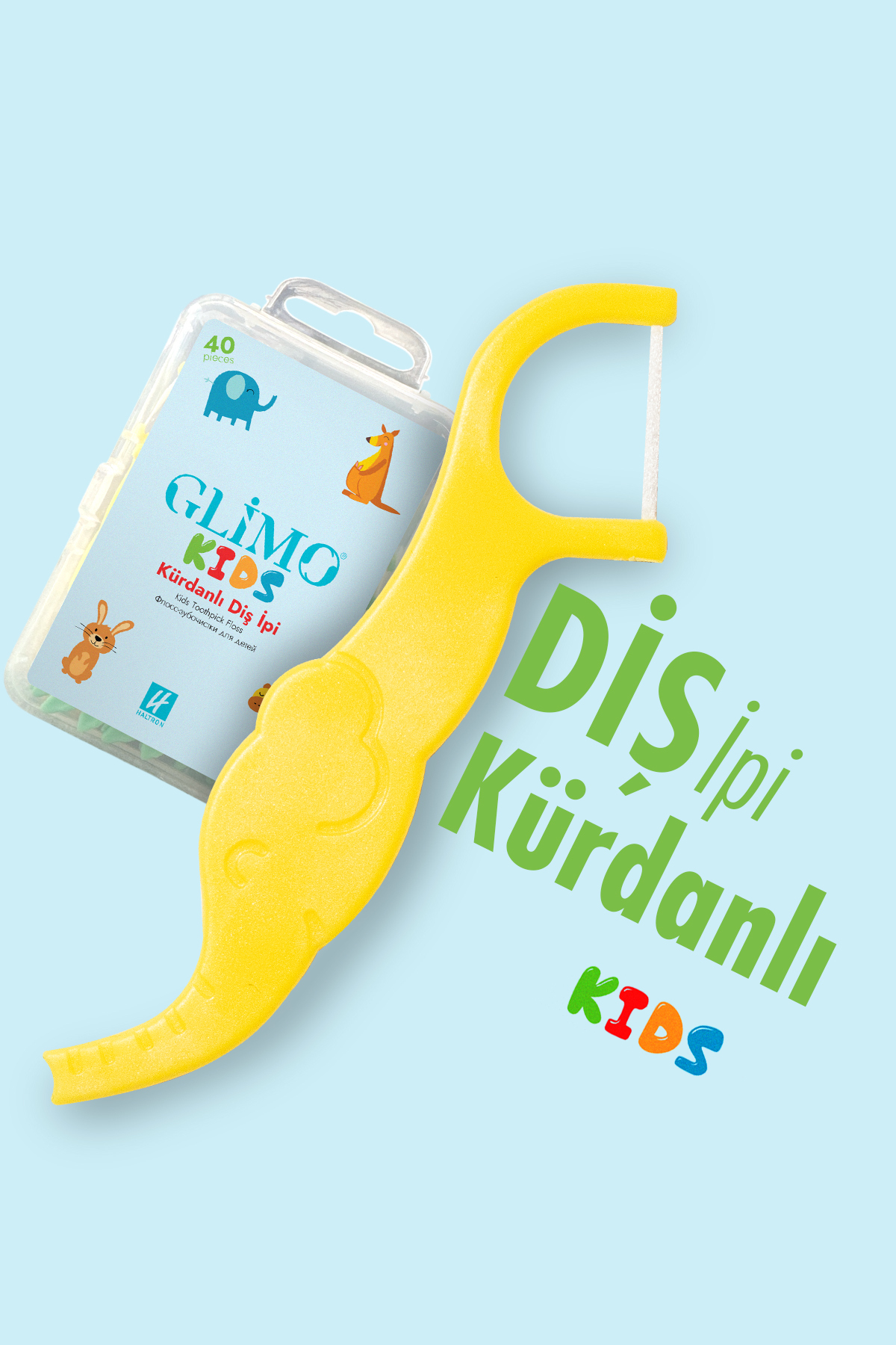 نخ دندان و خلال دندان مخصوص کودکان با طراحی آسان و دوستدار لثه Glimo