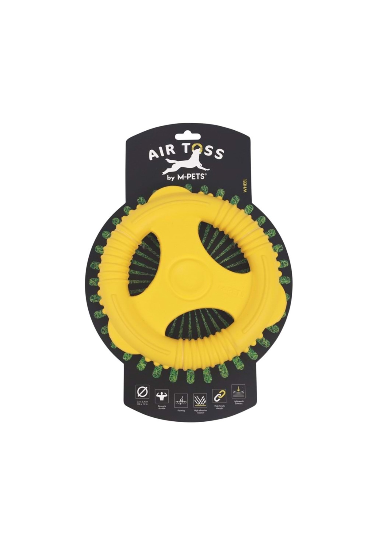 اسباب‌بازی شناور سگ ام‌پتس M-PETS Air Toss Whell زرد، مدل 10657906