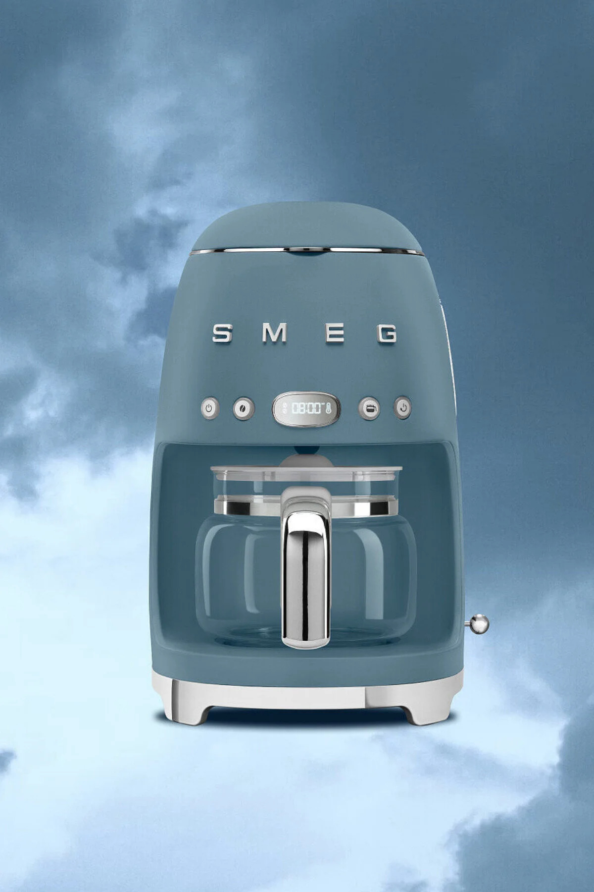 قهوه ساز فیلتری دستگاه فیلتر مات آبی طوفان سبک دهه 50 اورجینال Smeg
