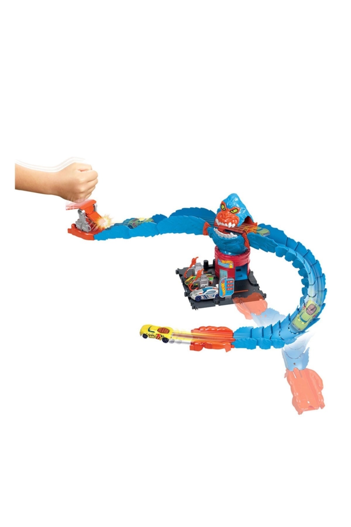 اسباب بازی های فیگور دیگر مجموعه WRECK & RIDE GORILLA HOSTILE CREATURES و 1 ماشین HDR30 HOT WHEELS