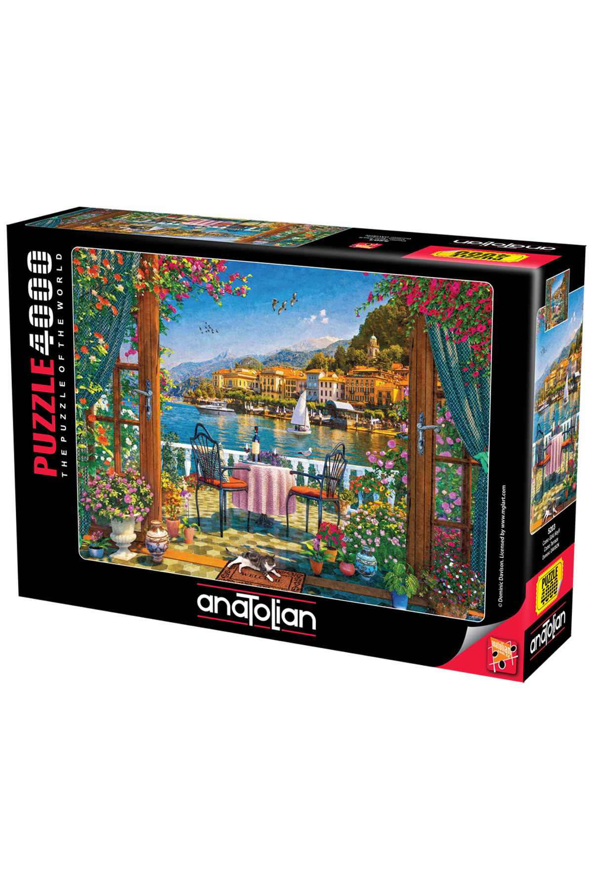 پازل 4000 تکه اره منبت کاری مویی LAKE COMO ENJOYMENT 5203 Anatolian Puzzle