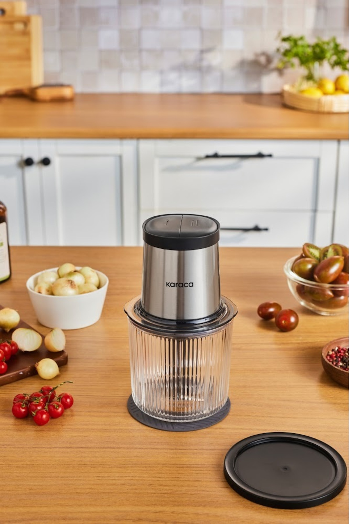 خردکن و غذا ساز شیشه ای QUICKBLEND 4 BLADE INOX اورجینال Karaca