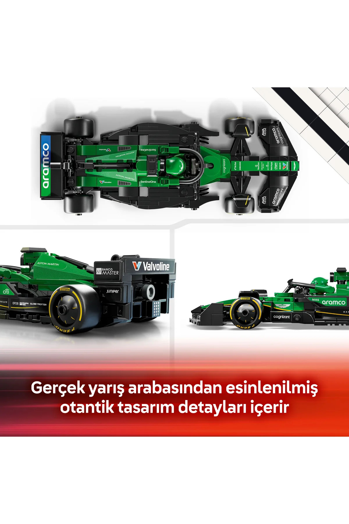 لگو و اسباب بازی های ساخت محور ® SPEED ​​​​CHAMPIONS KICK SAUBER F1® TEAM C44 RACE CAR 77247 10+ TOY BUILDING SET 259P اورجینال LEGO