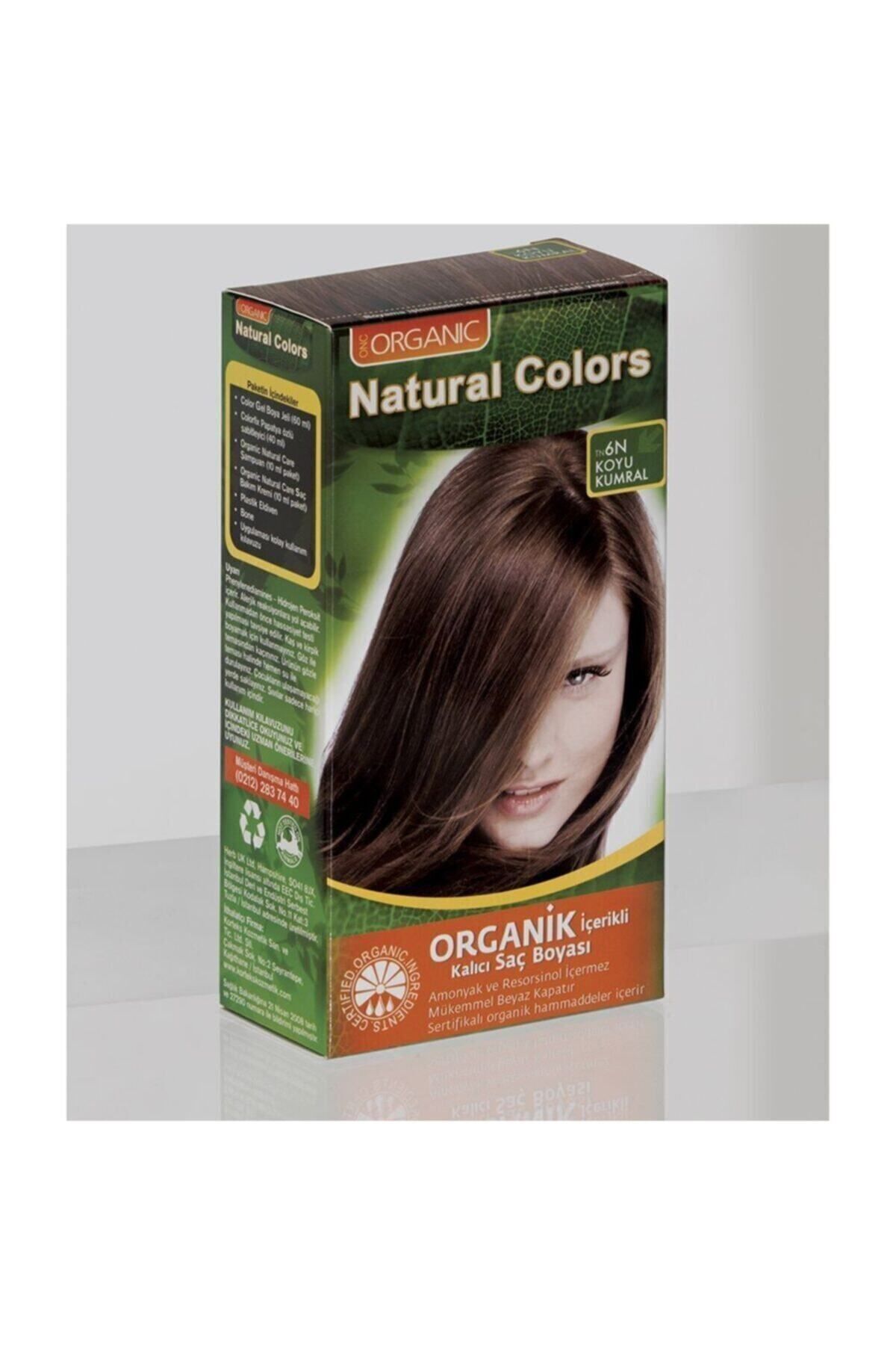 رنگ موی دائمی بدون آمونیاک 6n قهوه‌ای تیره با ترکیبات ارگانیک Organic Natural Colors