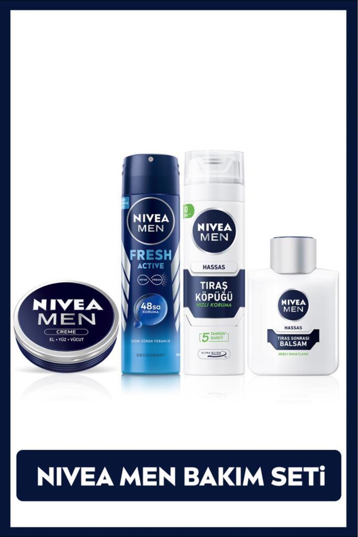 NIVEA اسپری ضد تعریق مردانه با کرم مرطوب کننده، کرم اصلاح، و بالسام پس از اصلاح