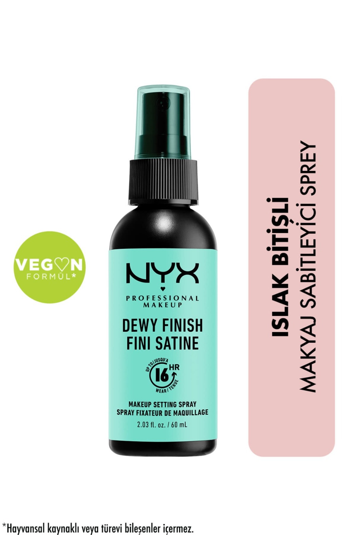اسپری فیکساتور مواد آرایشی مدل Dewy Finish Setting حجم 60 میل نیکس NYX