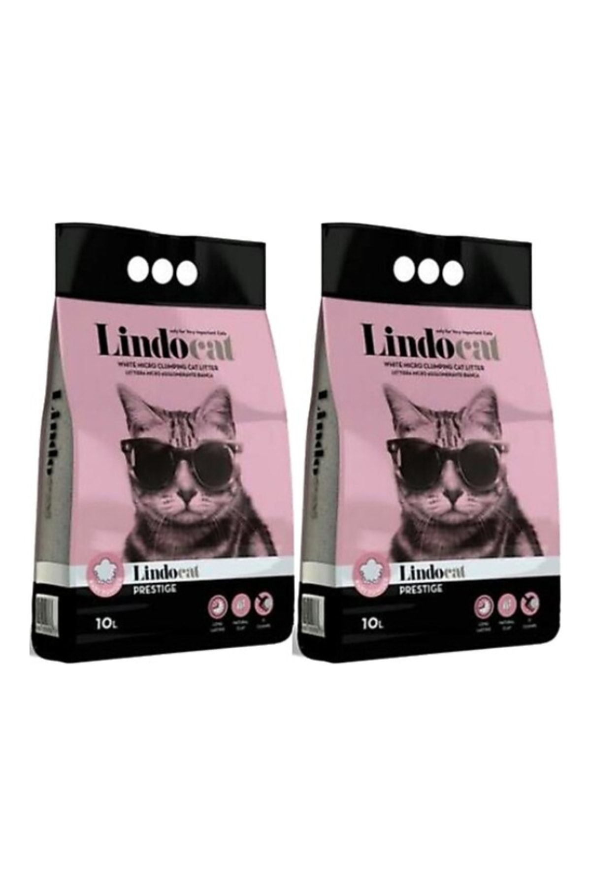 خاک گربه لیندو کت Lindo Cat، معطر به پودر بچه، ۱۰ لیتری، بسته ۲ عددی