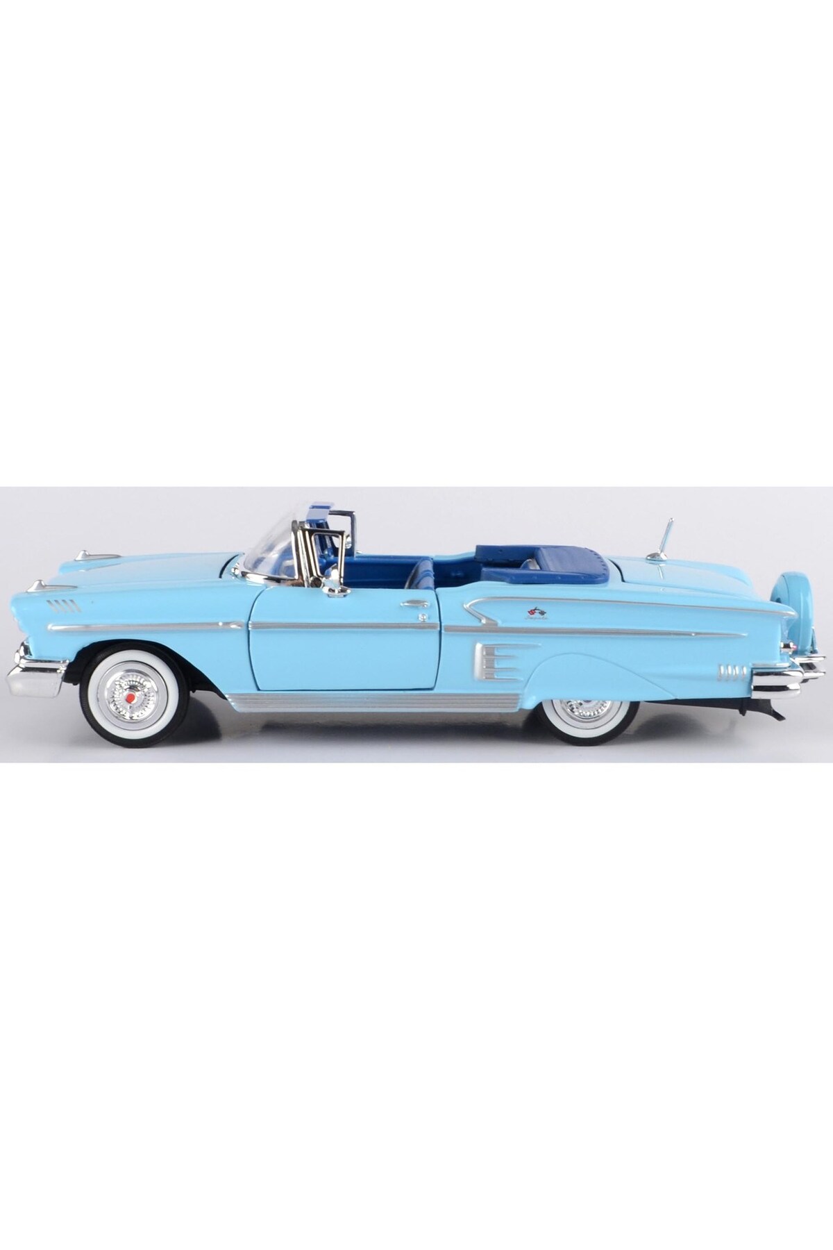مدل خودرو DIECAST 1958 CHEVY IMPALA 1 24 VEHICLE BLUE اورجینال Genel Markalar