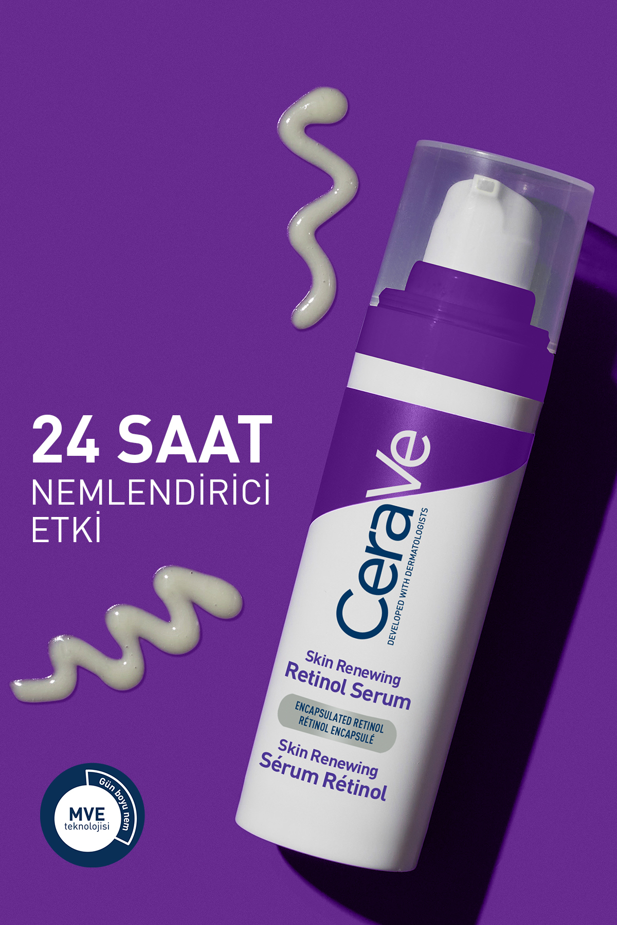 CeraVe ریتینول سرم صورت تجدید کننده پوست 30 میلی لیتر
