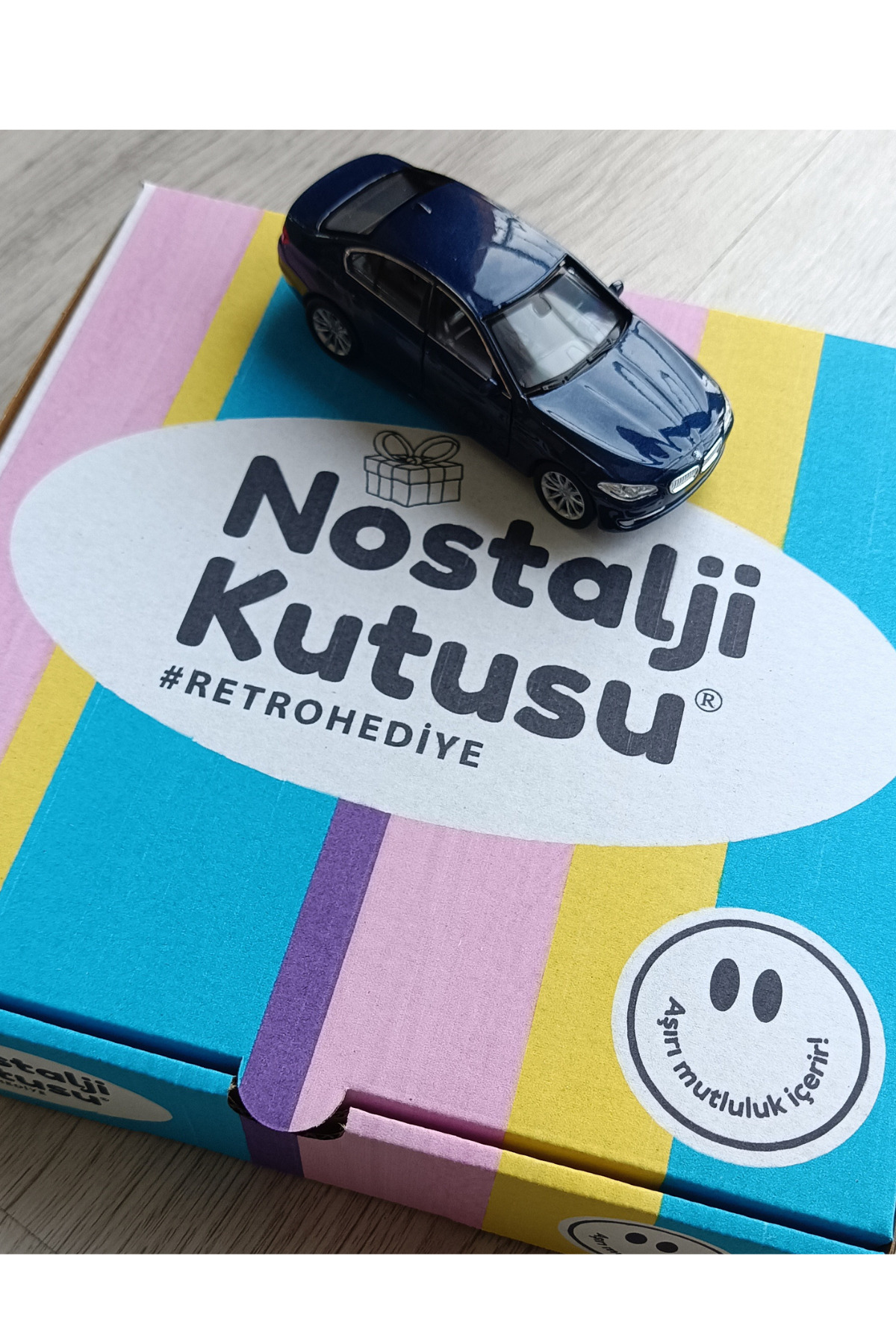 ماشین اسباب بازی BMW 535I DIECAST TOY METAL CAR PULL AND DROP 1:32 BLUE Nostalji Kutusu