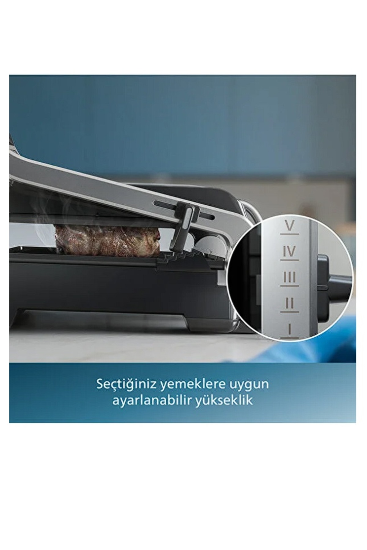 دستگاه ساندویچ و تست گریل توستر سری 5000 درجه حرارت قابل تنظیم سطح بزرگ بالا اورجینال Philips