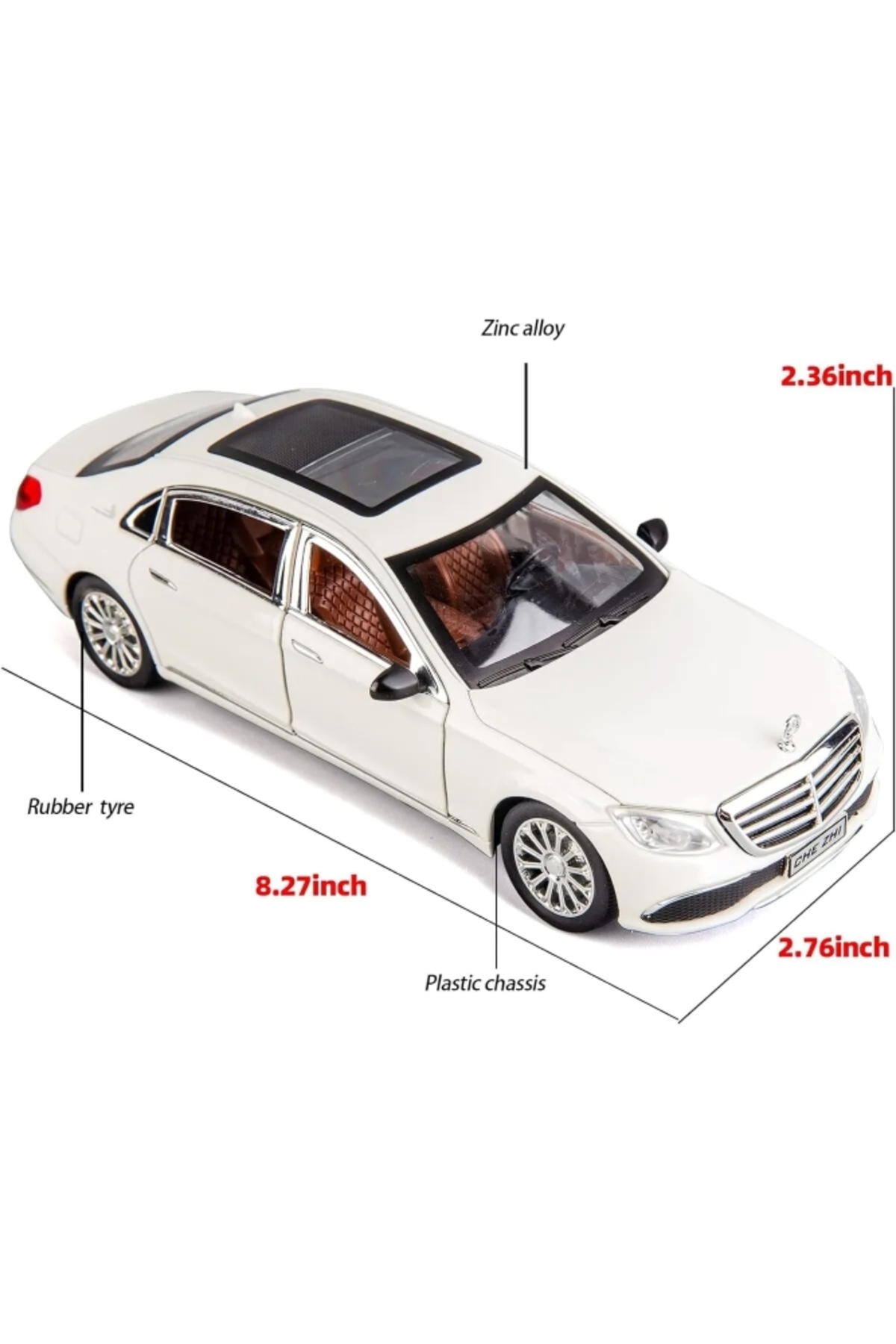 مدل خودرو مرسدس بنز ماشین E300L 1:24 DIECAST فلزی مجموعه با صدا و نور 21 سانتی متر اورجینال scntoys