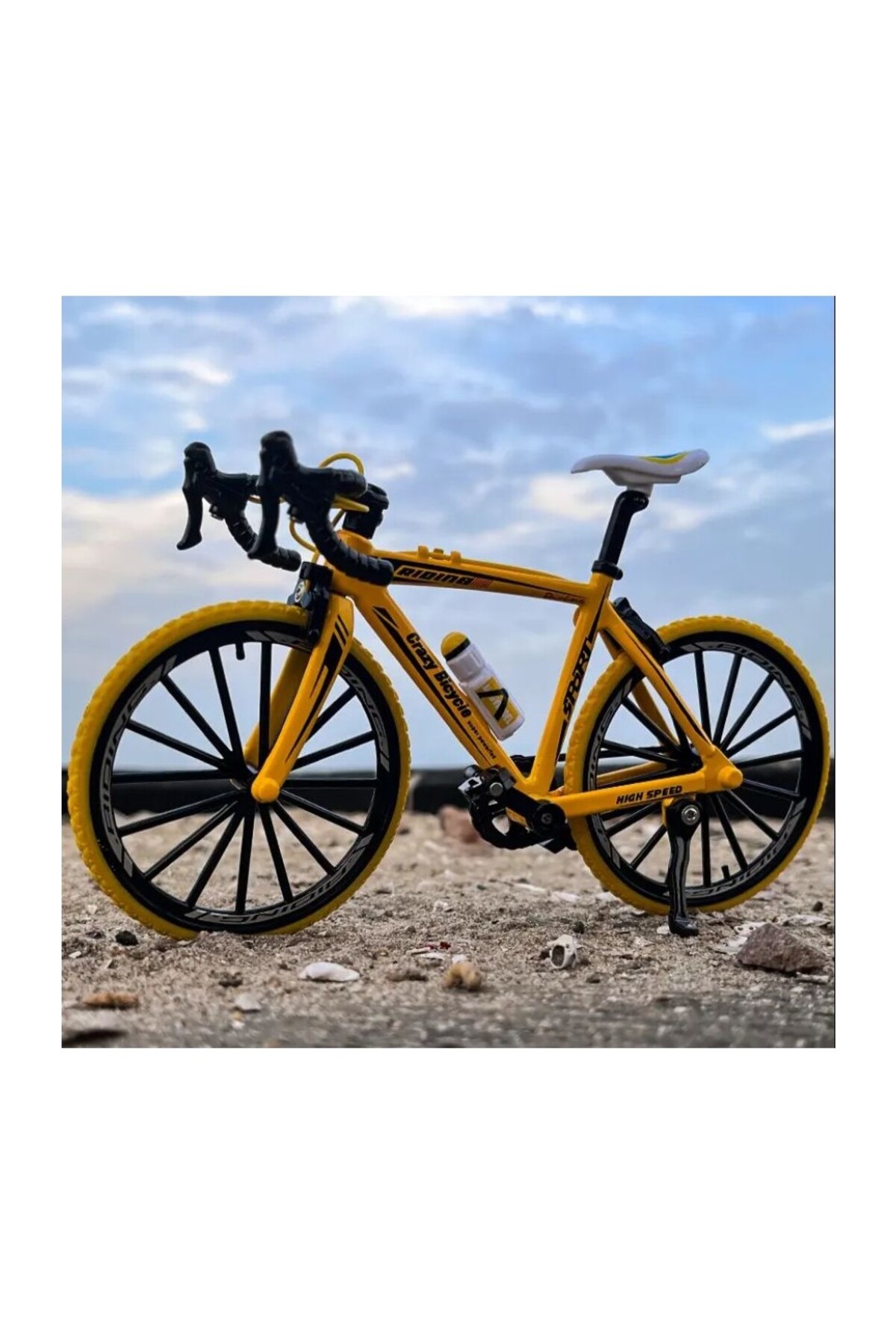 مدل خودرو دوچرخه کوهستانی فلزی مینیاتوری DIECAST BICYCLE مجسمه تزئینی 1:10 اورجینال Mıncır Shop