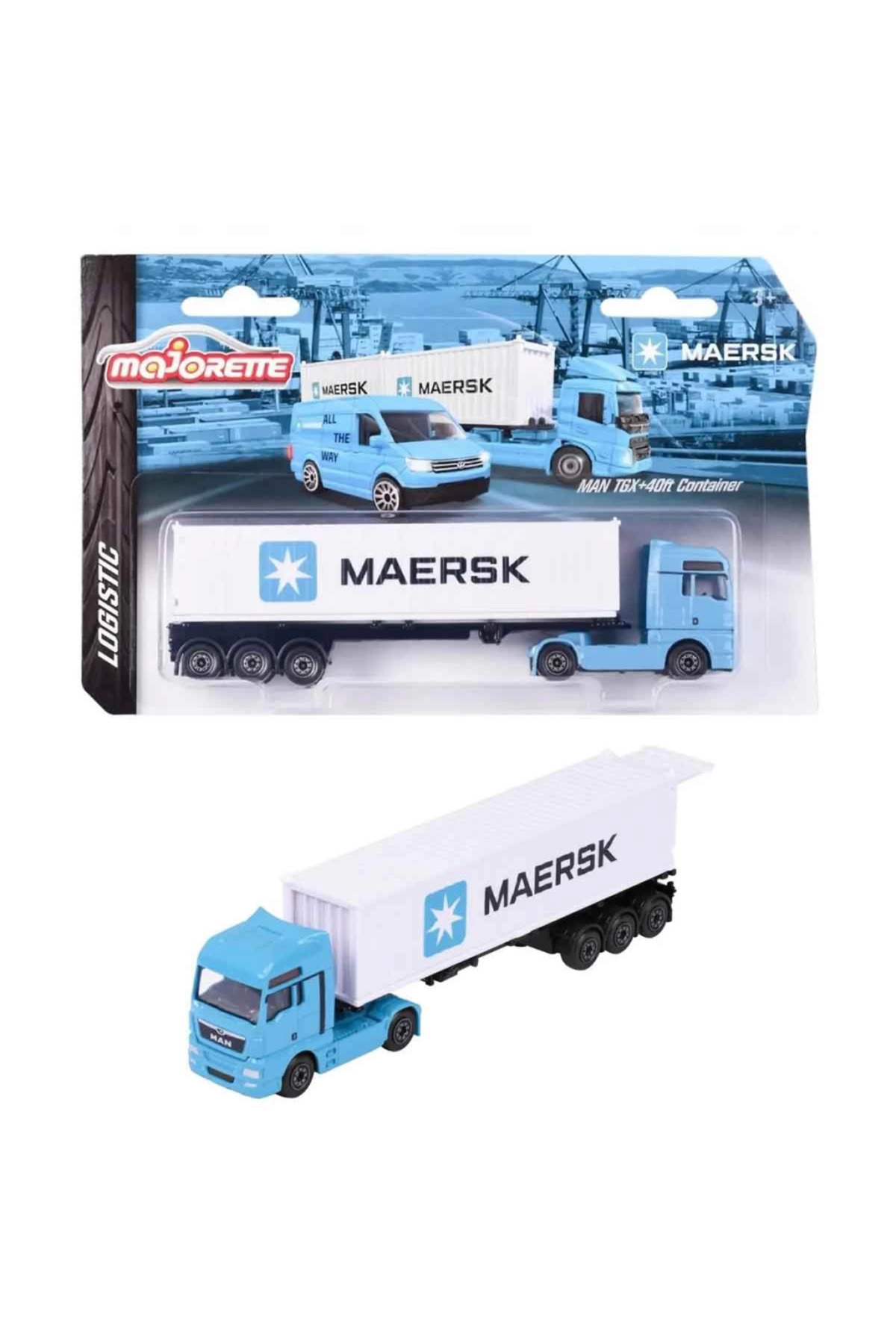 مدل خودرو وسیله نقلیه حمل و نقل لجستیک با موضوع MAJORETTE MAERSK اورجینال NW NessiWorld