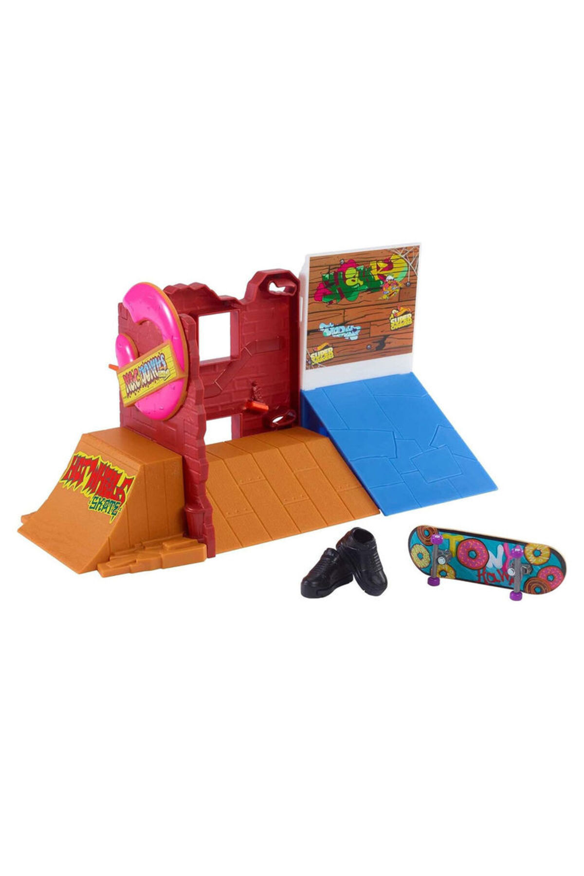 ست حرفه ای افت اسکیت HW در SET ASST DONUT SKATEPARK HGT92 هات ویلز اورجینال HOT WHEELS