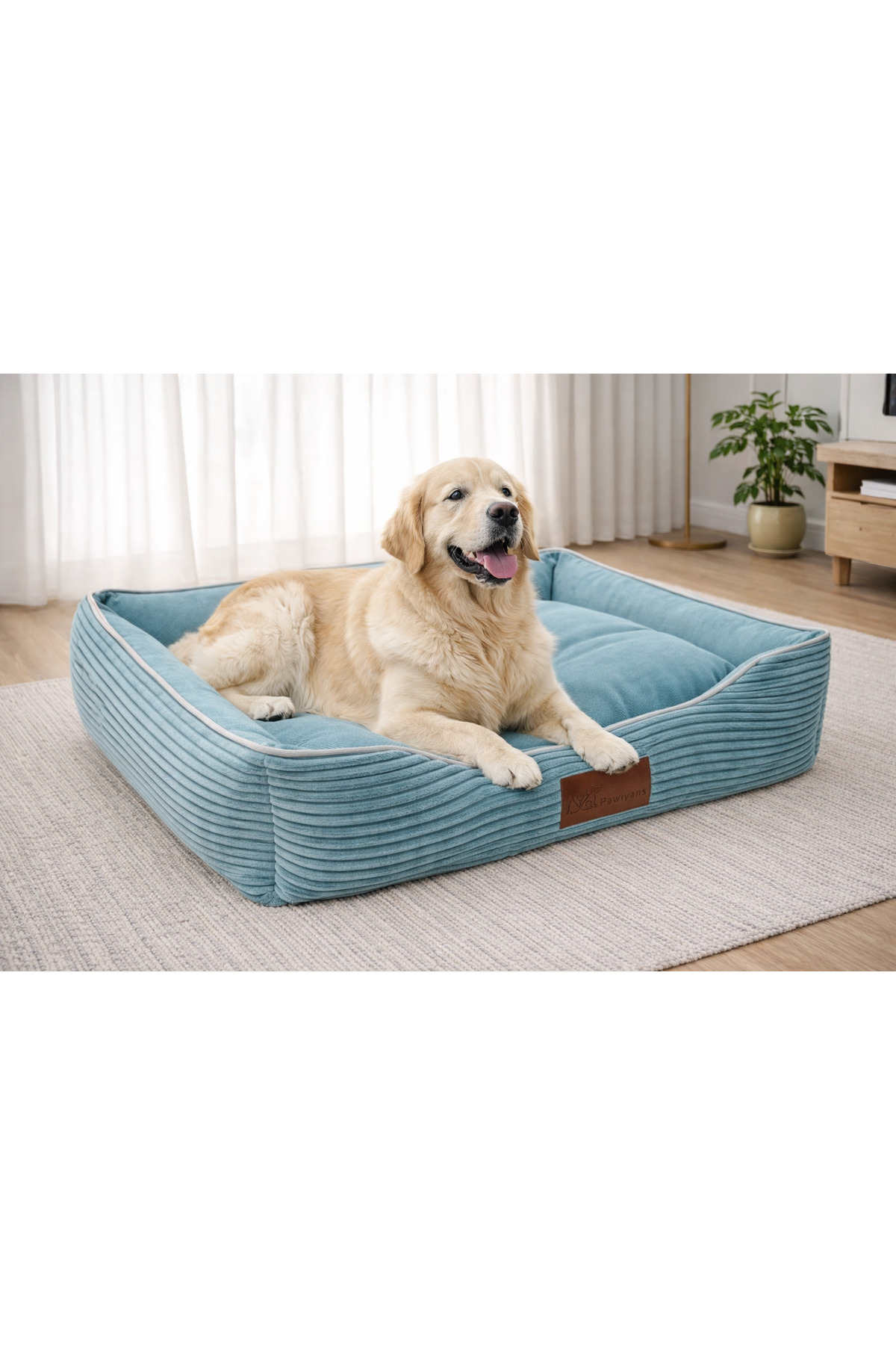 جای خواب گربه و سگ پاویانس PAWİYANS مدل P104104، الیاف ۱۰۰٪ و روکش قابل شست‌وشو چندرنگ