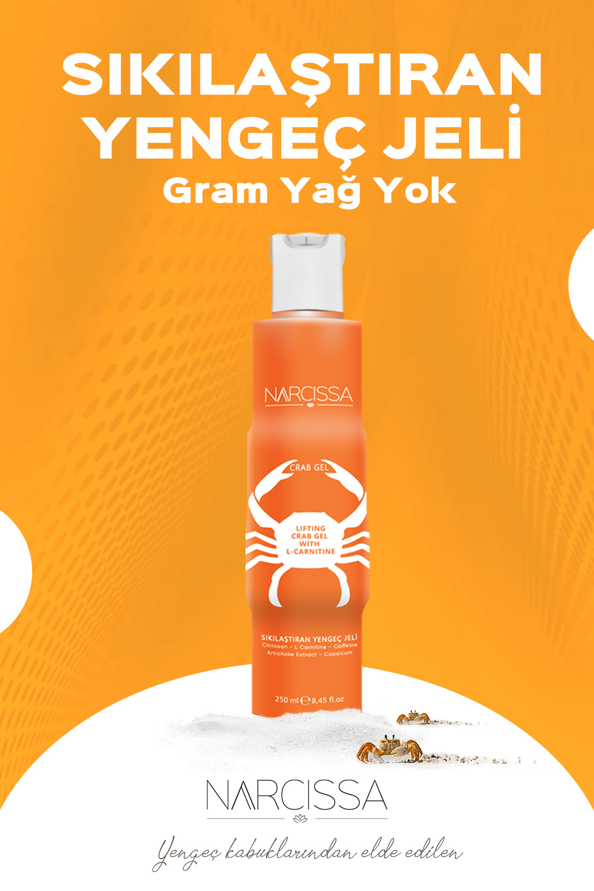 کرم سلولیت ژل خرچنگ سفت کننده اورجینال Narcissa