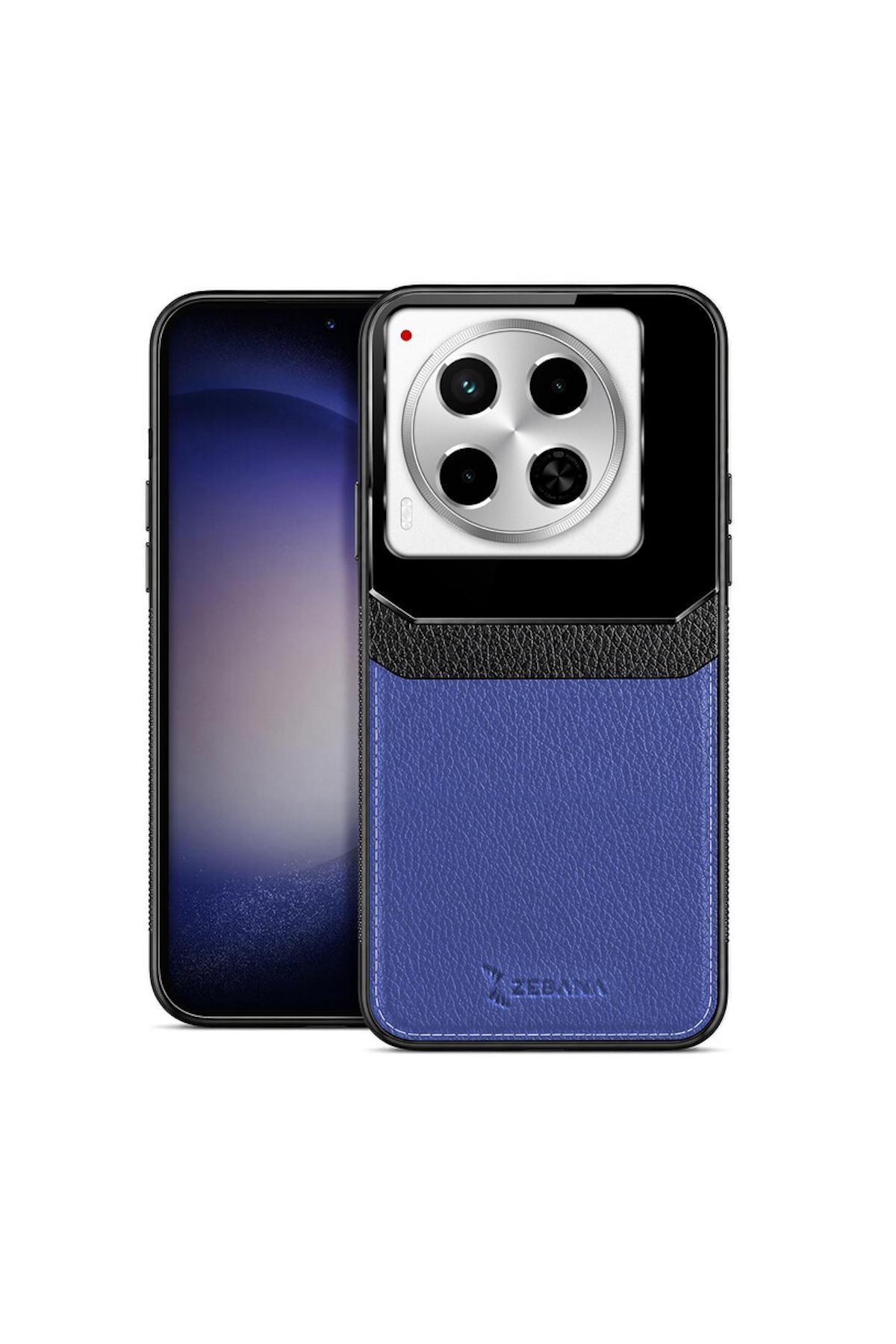 کاور و قاب TECNO CAMON 30 PRO COMPATIBLE LENS CASE چرمی BLUE NAVY اورجینال Zebana