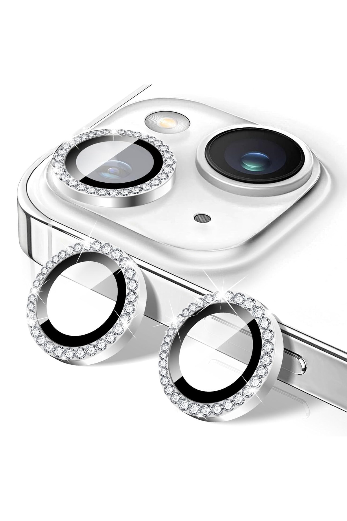 محافظ لنز دوربین APPLE IPHONE 13 MINI STONE GLOSSY CAMERA LENS شیشه ای و قاب فیبکس Fibaks