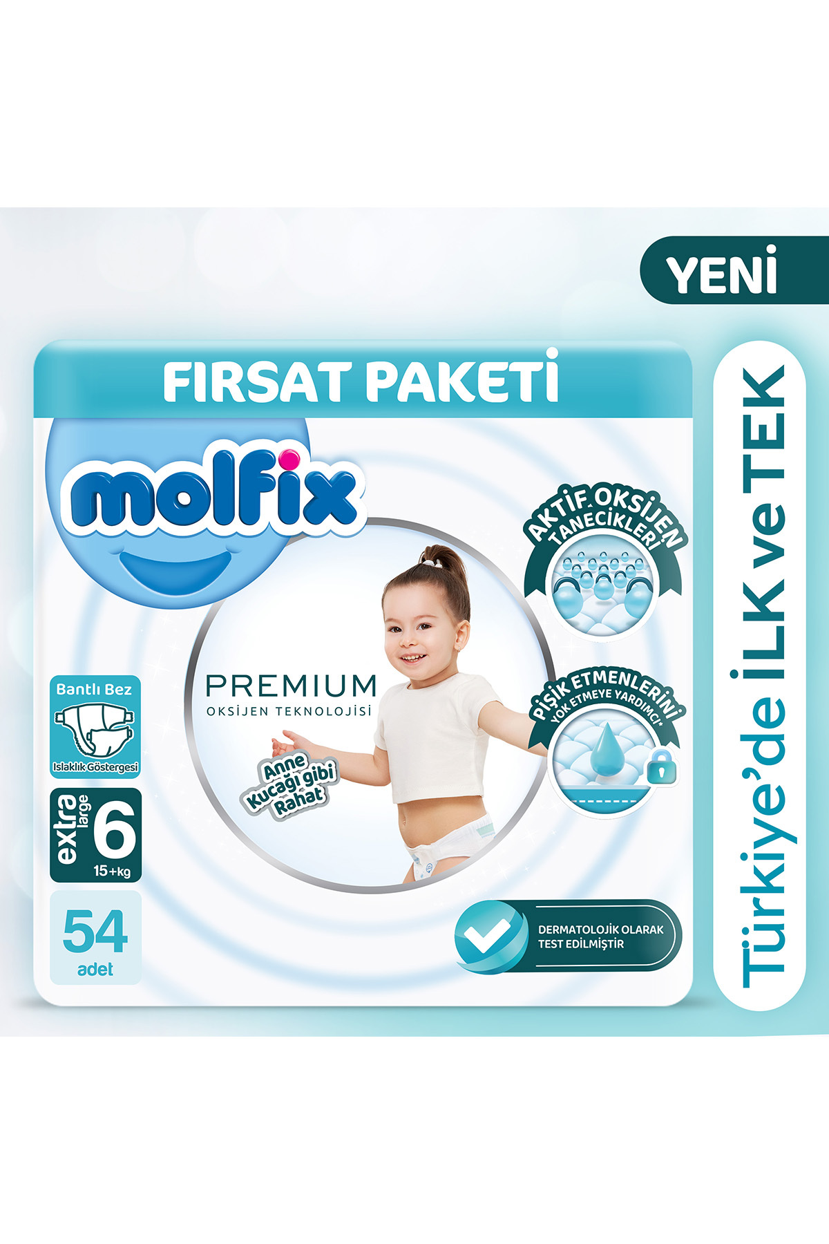 پوشک بچه پکیج ULTRA OPPORTUNITY PREMIUM 6 سایز 54 عددی اورجینال Molfix