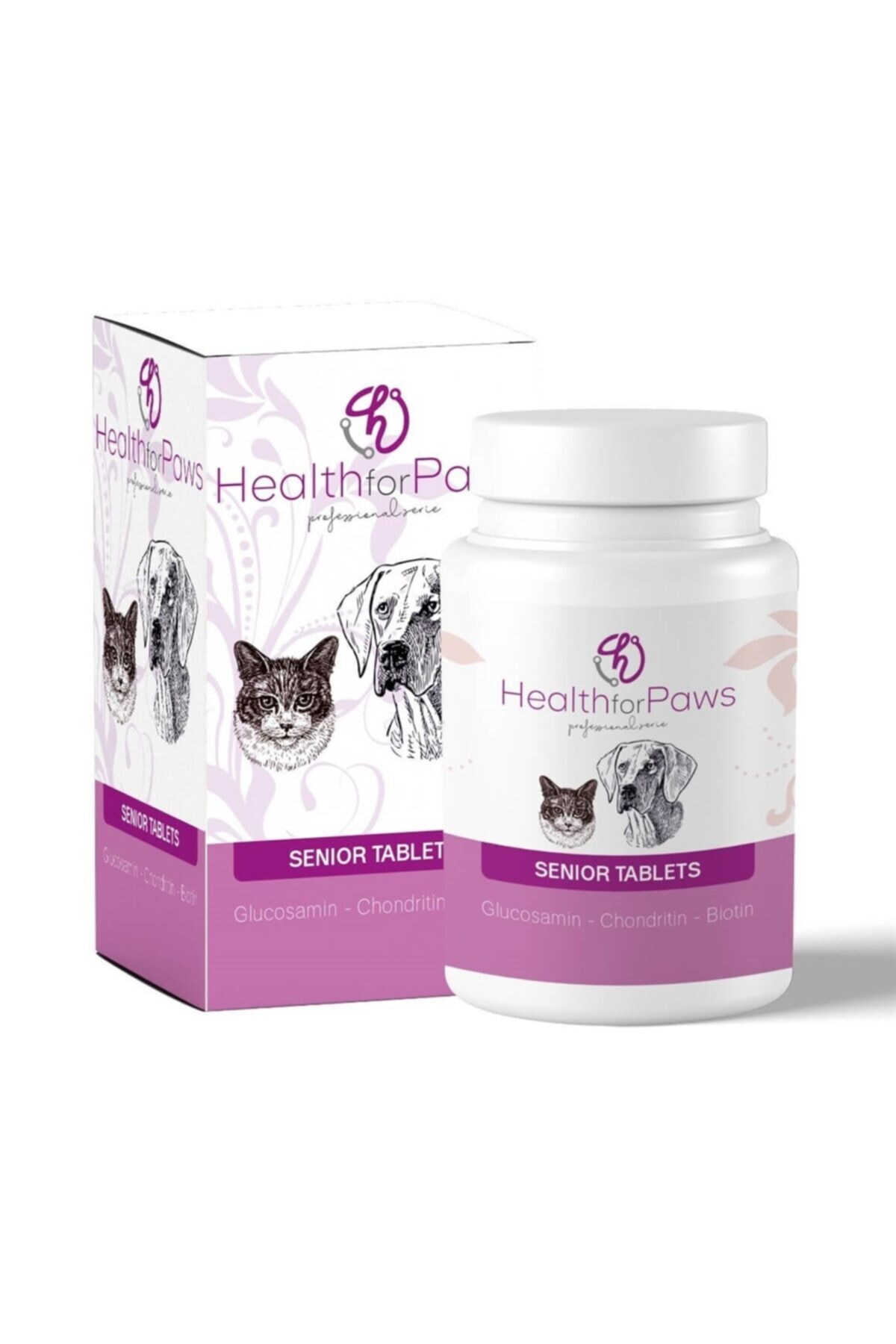 قرص حمایتی گربه و سگ سالمند هلث فور پاوز HEALTH FOR PAWS Senior، ۶۰ عدد