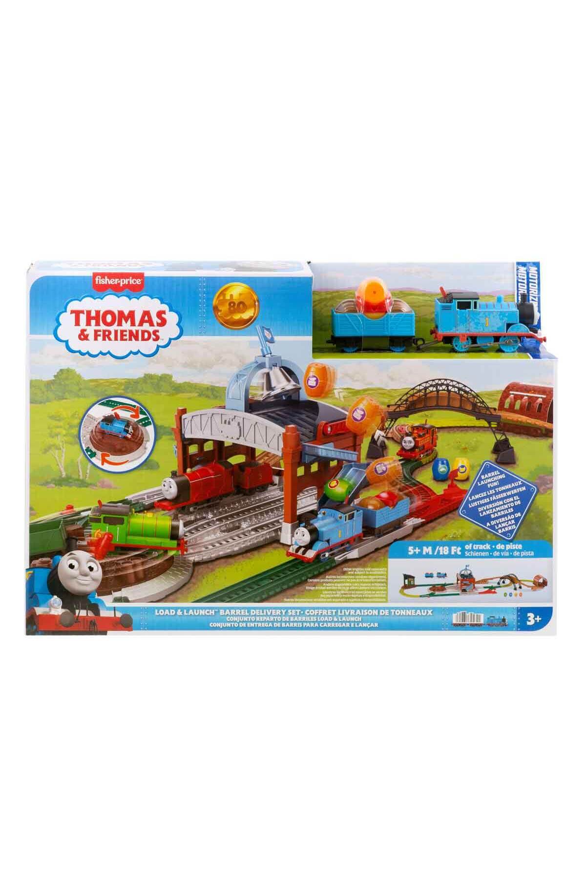 ماشین اسباب بازی توماس و دوستان مجموعه تحویلی JDF26 را بارگیری راه اندازی کردند Fisher Price