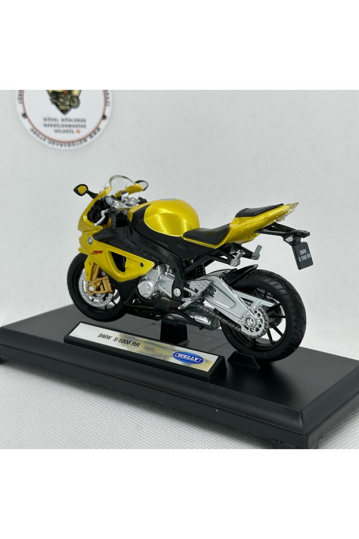 مدل خودرو موتورسیکلت دیکست طلایی BMW S1000RR 1:18 – اسباب بازی و مجسمه فلزی مجاز اورجینال MotoGarage