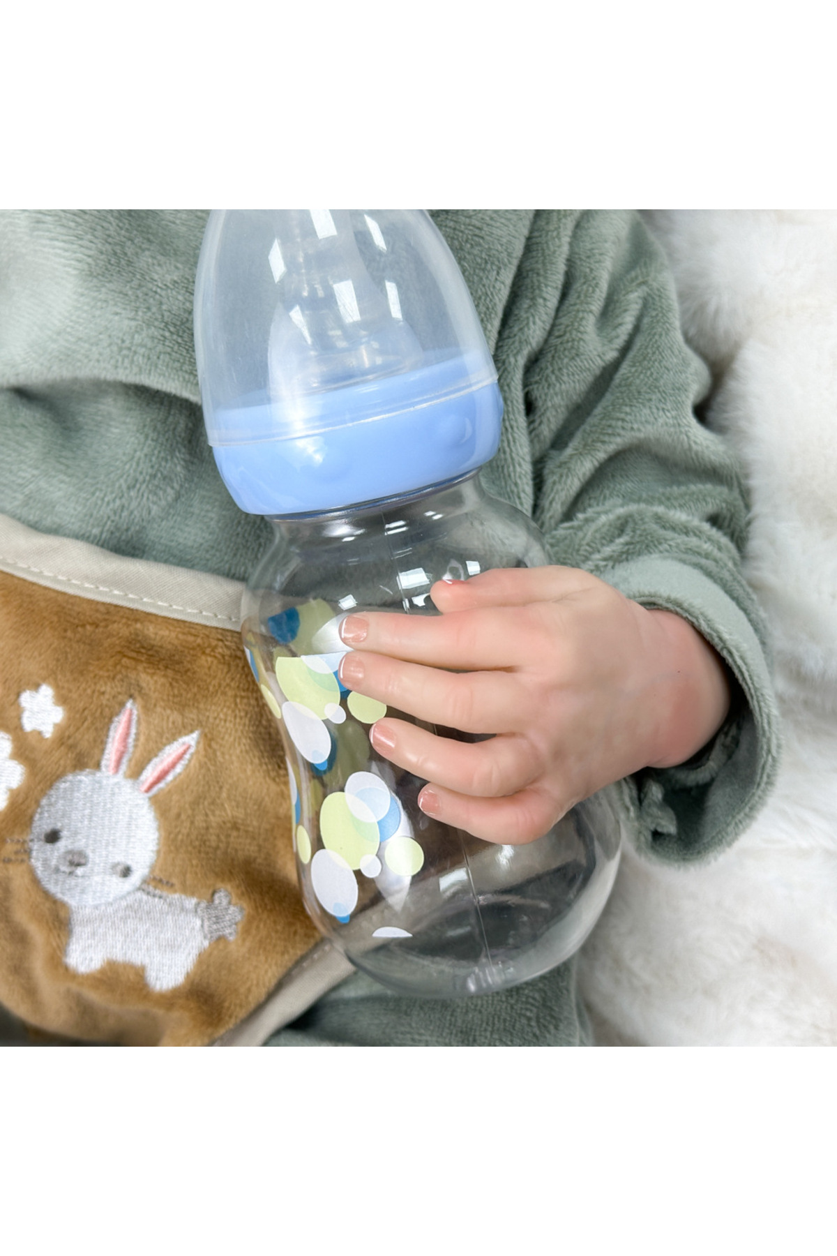 عروسک های اسباب بازی و لوازم جانبی واقعی LEVI 17 اینچی REBORN 43 سانتی متر – چشمان بسته پستانک مغناطیسی با بطری Buldug
