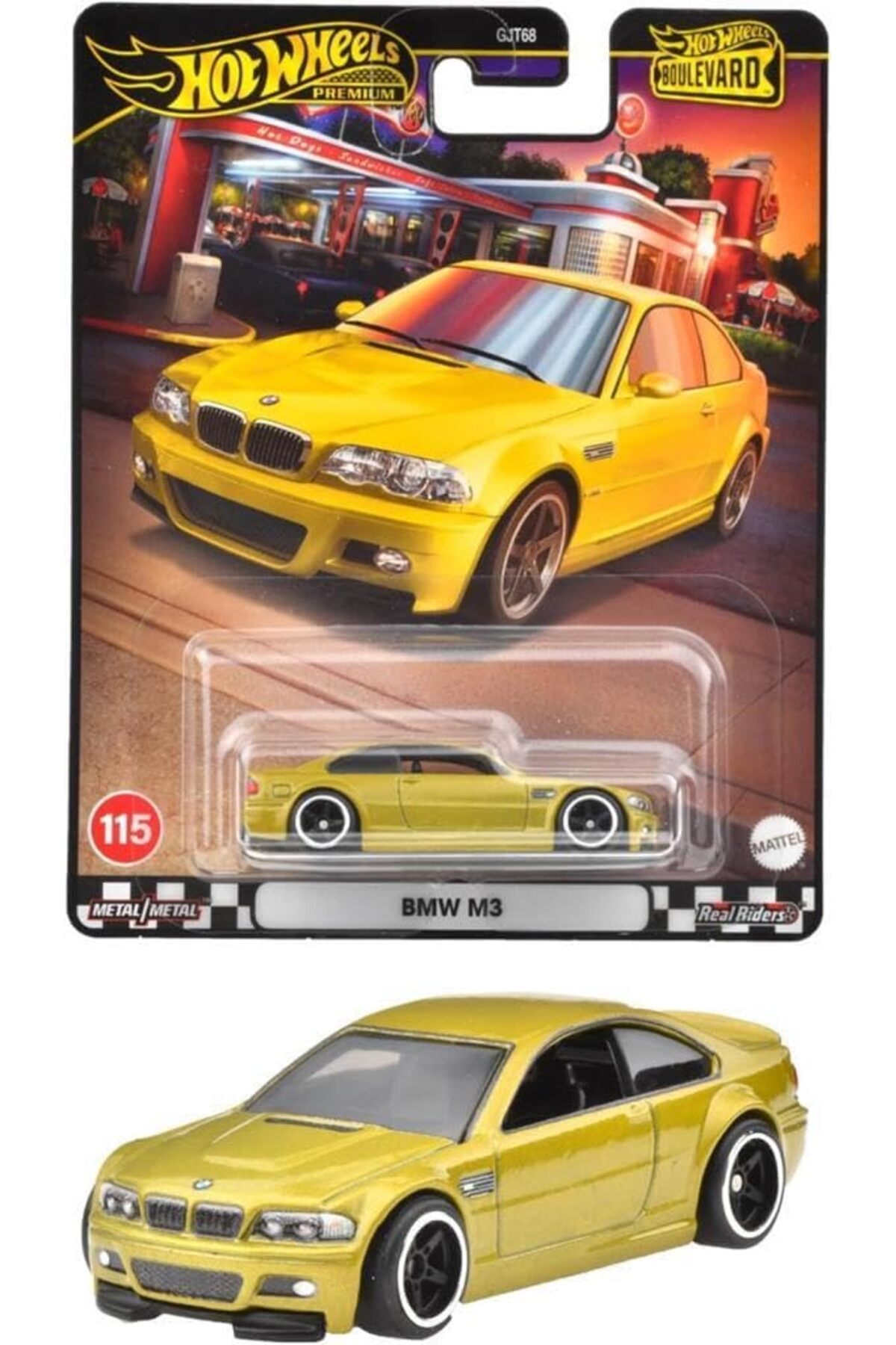 ماشین اسباب بازی بلوار ممتاز BMW M3 GJT68 115 هات ویلز اورجینال HOT WHEELS