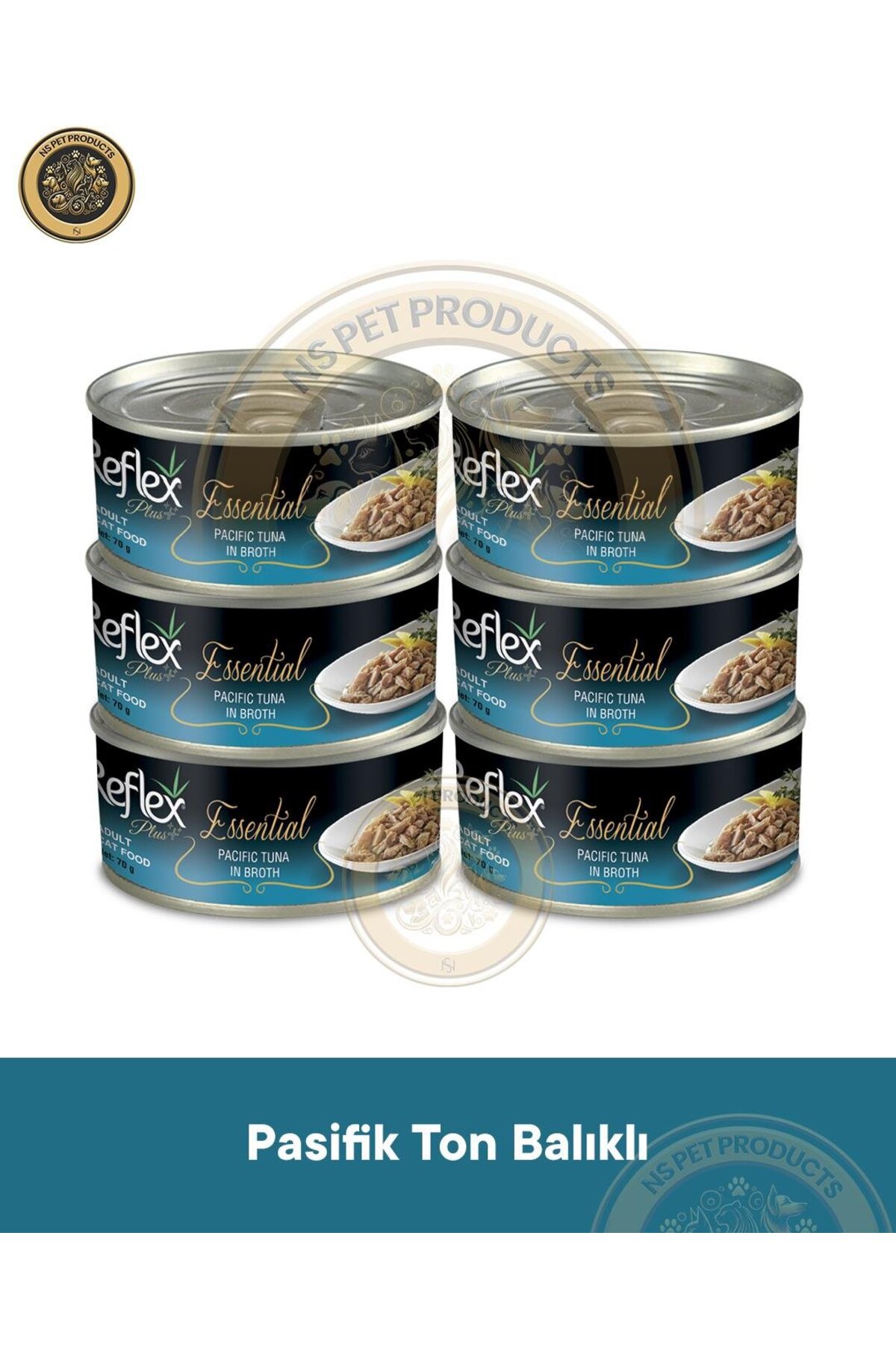 غذای کنسروی گربه رفلکس Reflex Plus Essential با تن ماهی اقیانوس آرام، ۶×۷۰ گرم