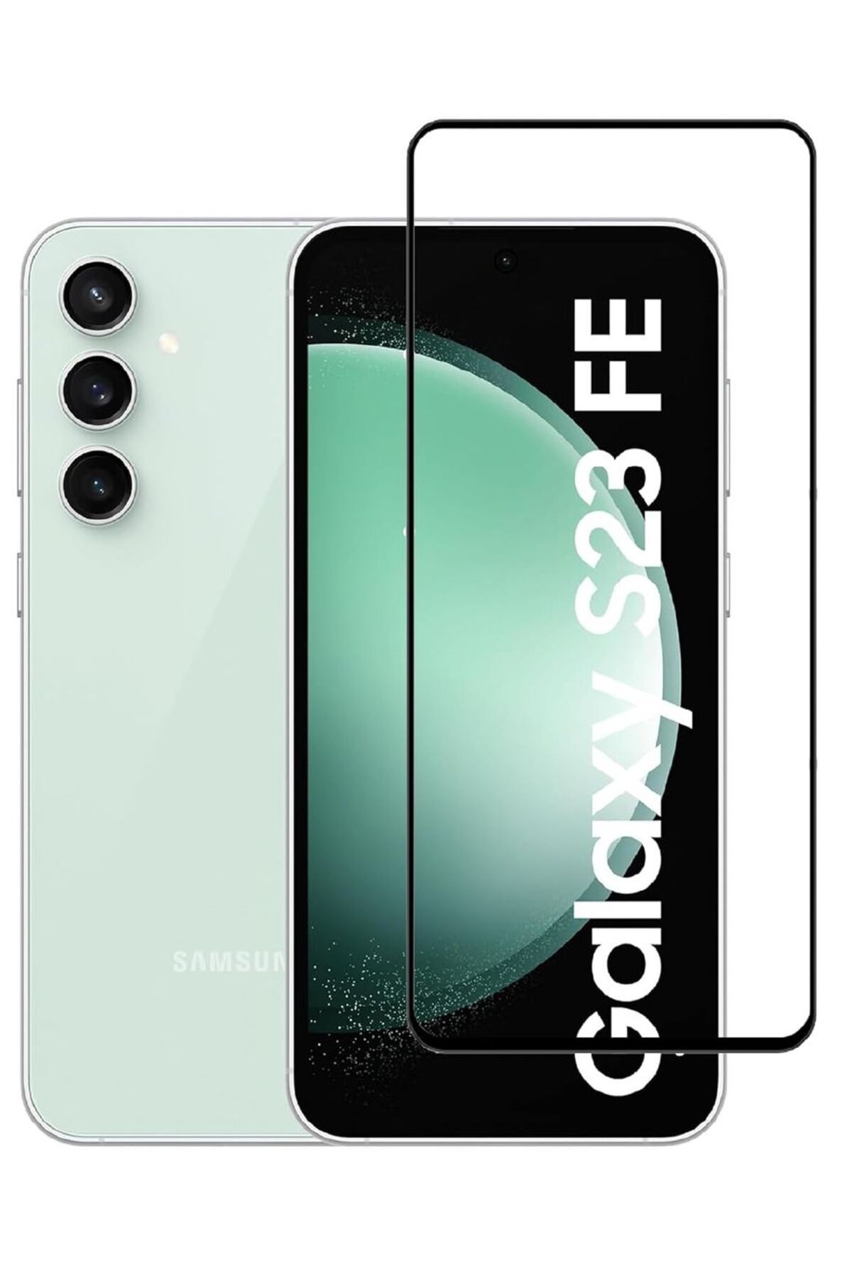 محافظ صفحه نمایش تمام شیشه ای نشکن GALAXY S23 FE 150CC آنتی استاتیک BIG EDGE 9H واقعی فیبکس Fibaks