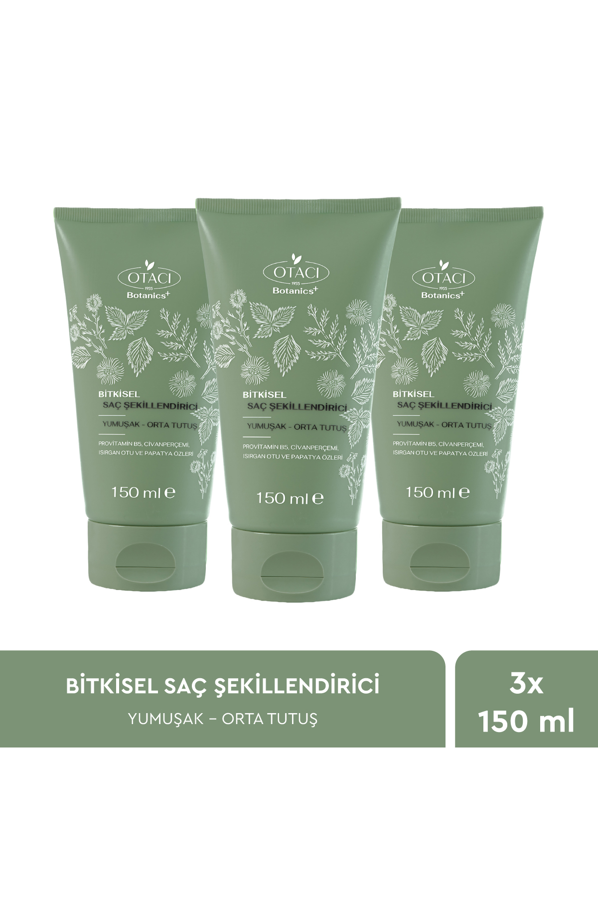 ژل مو مدل موی PLANT ESSENCE 3 SOFT MEDIUM 150ML – بسته سه گانه Otacı