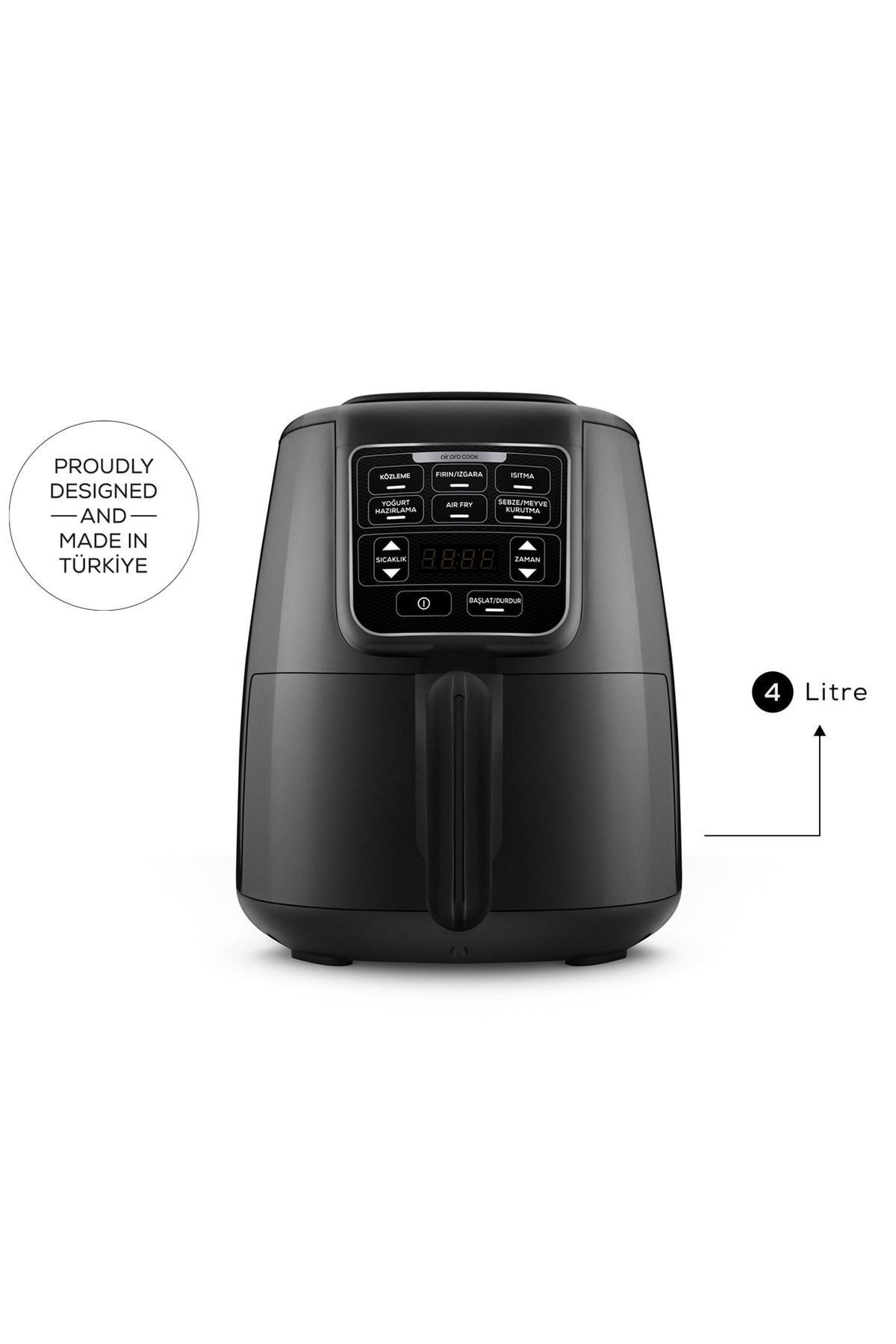 سرخ کن AIR PRO COOK XL AIRFRYER مشکی SHINE اورجینال Karaca