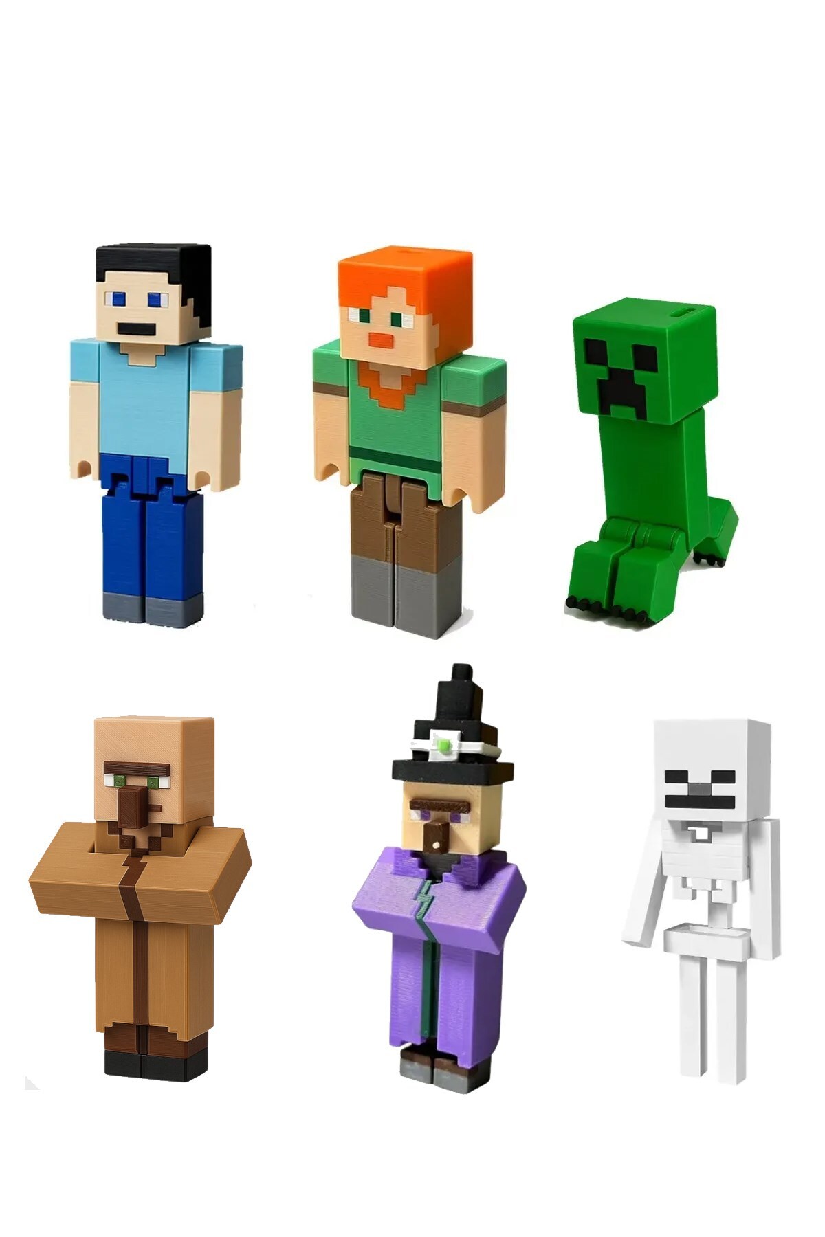 اسباب بازی های فیگور دیگر مجموعه اکتشاف MINECRAFT اسکلت خزنده جادوگر استیو الکس ویلگر FigürDizayn