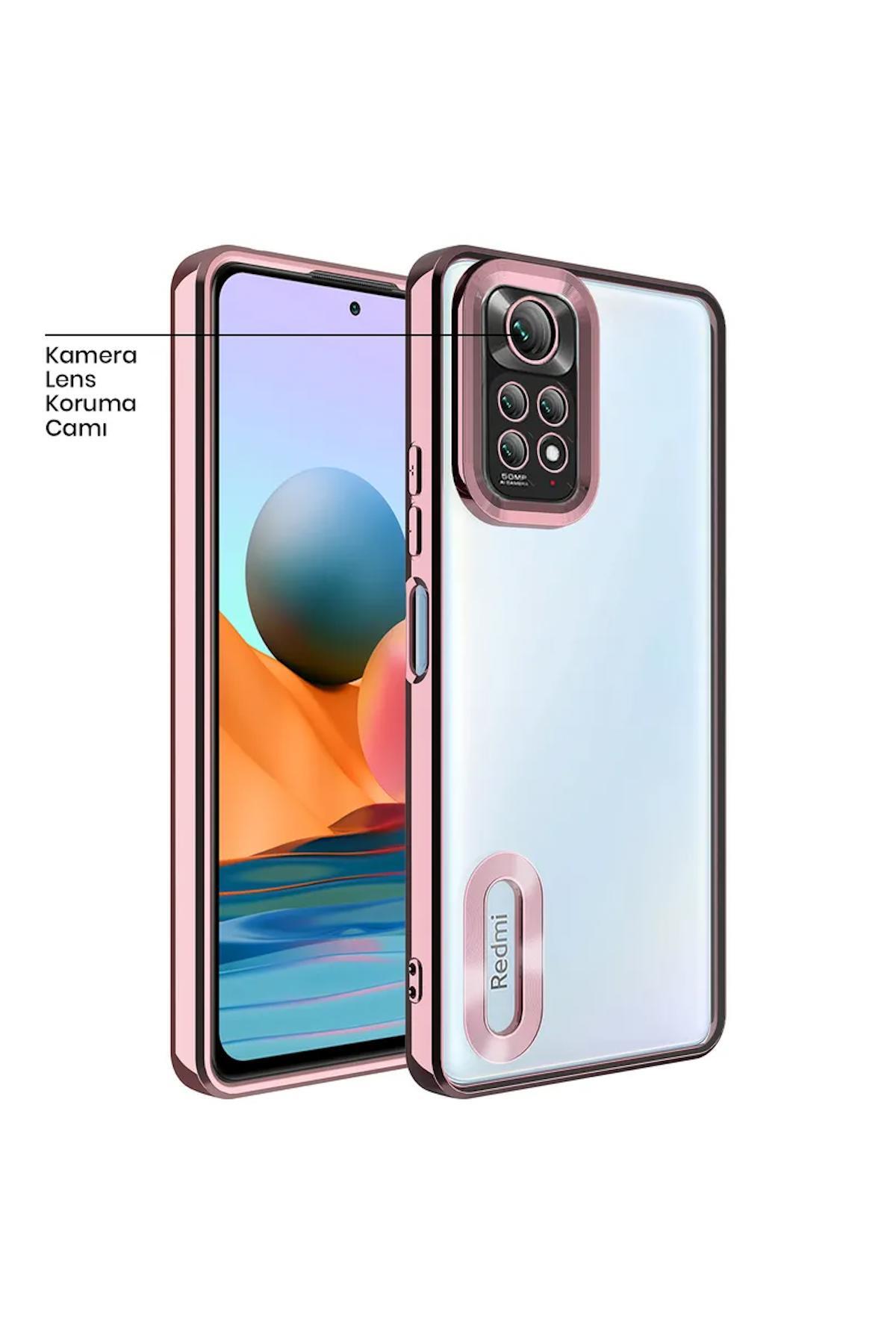 کاور و قاب محافظ شیائومی REDMI NOTE 11 PRO 4G سازگار با سیلیکونی رزگلد ZEBANA GLINT اورجینال Zebana