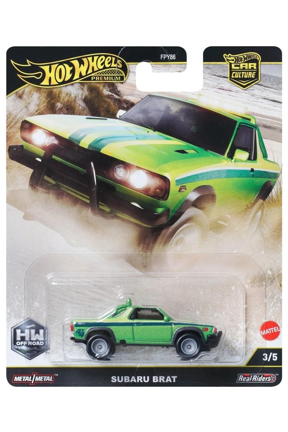 ماشین اسباب بازی PREMIUM HW OFF ROAD 5 SET TOYOTA LAND ROVER FORD SUBARU سری فرهنگ اتومبیل هات ویلز اورجینال HOT WHEELS