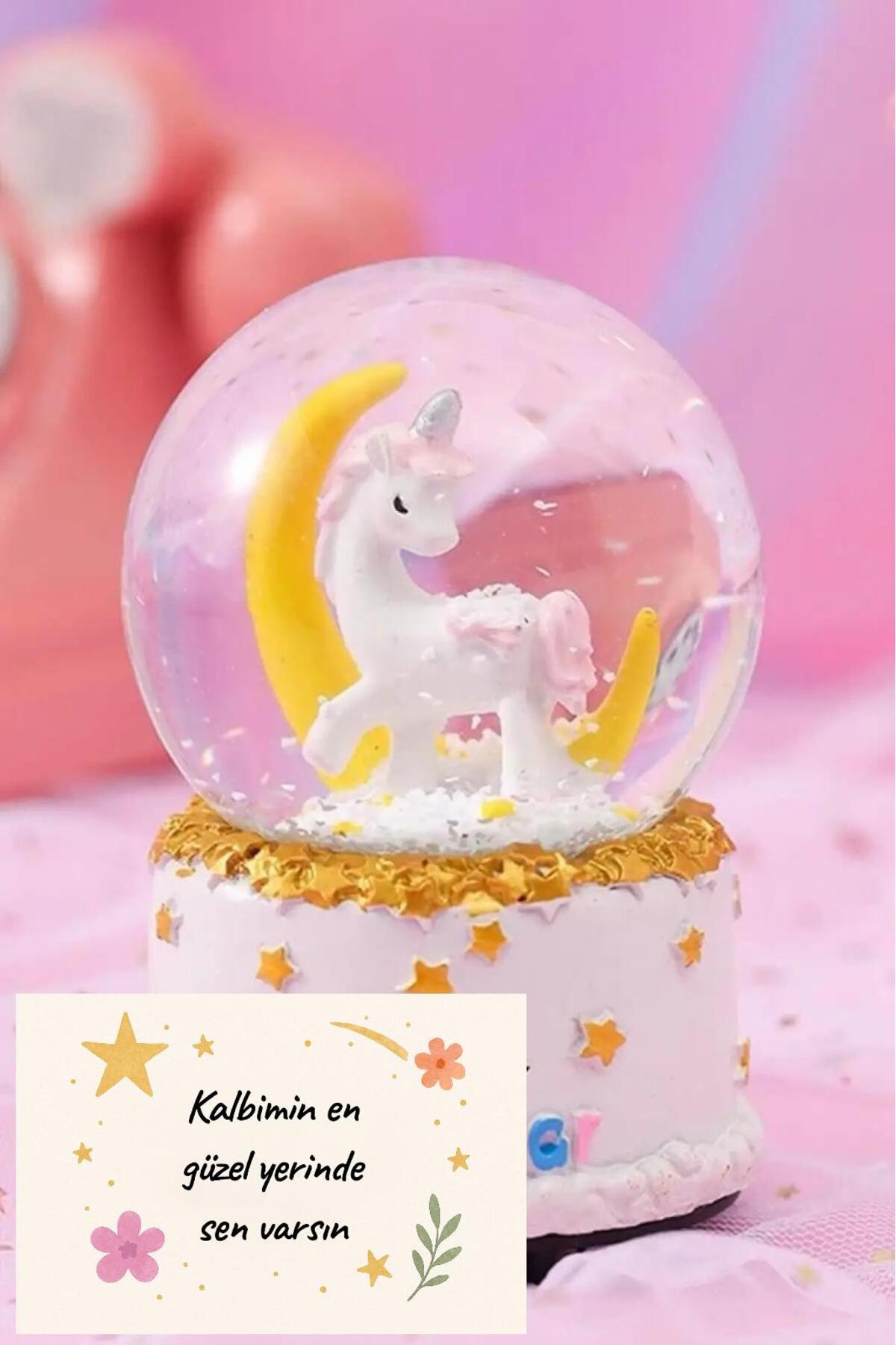 گوی برفی UNICORN SNOW GLOBE با نور و موسیقی از ترکیه Seila