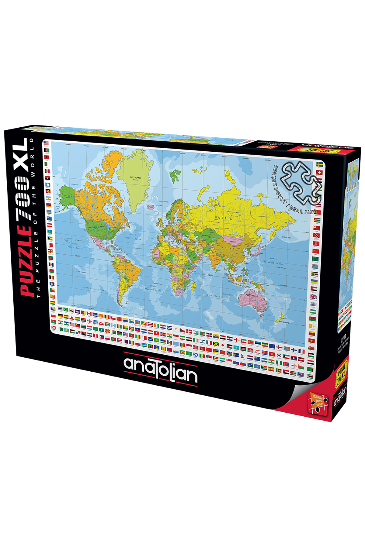 پازل 700 قطعه XL PIECE MAP سیاسی 2703 اورجینال Anatolian Puzzle