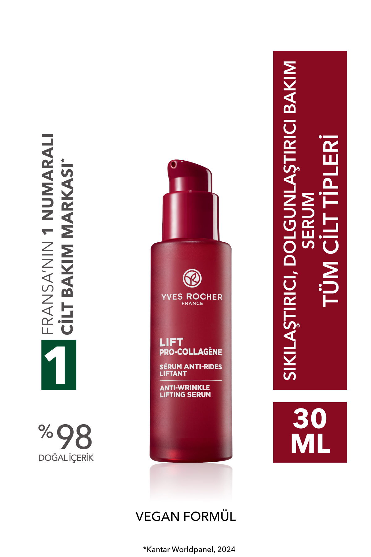 سرم پوست کلاژن گیاهی و هیالورونیک مراقبت های سرمی شسته شده Yves Rocher