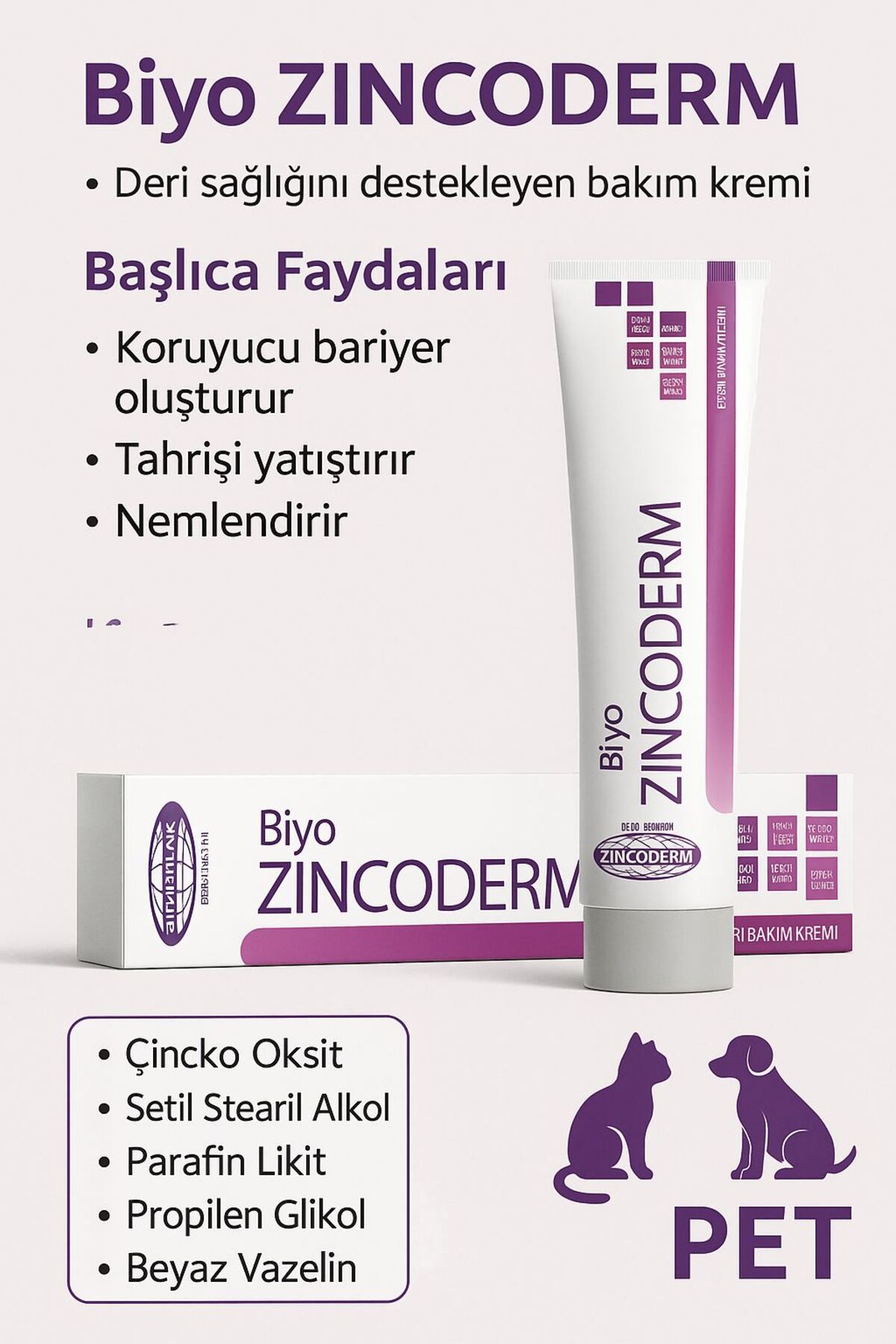 کرم مراقبت از پوست Biyo Zincoderm بایوتکنیک Biyoteknik، ۸۰ گرم